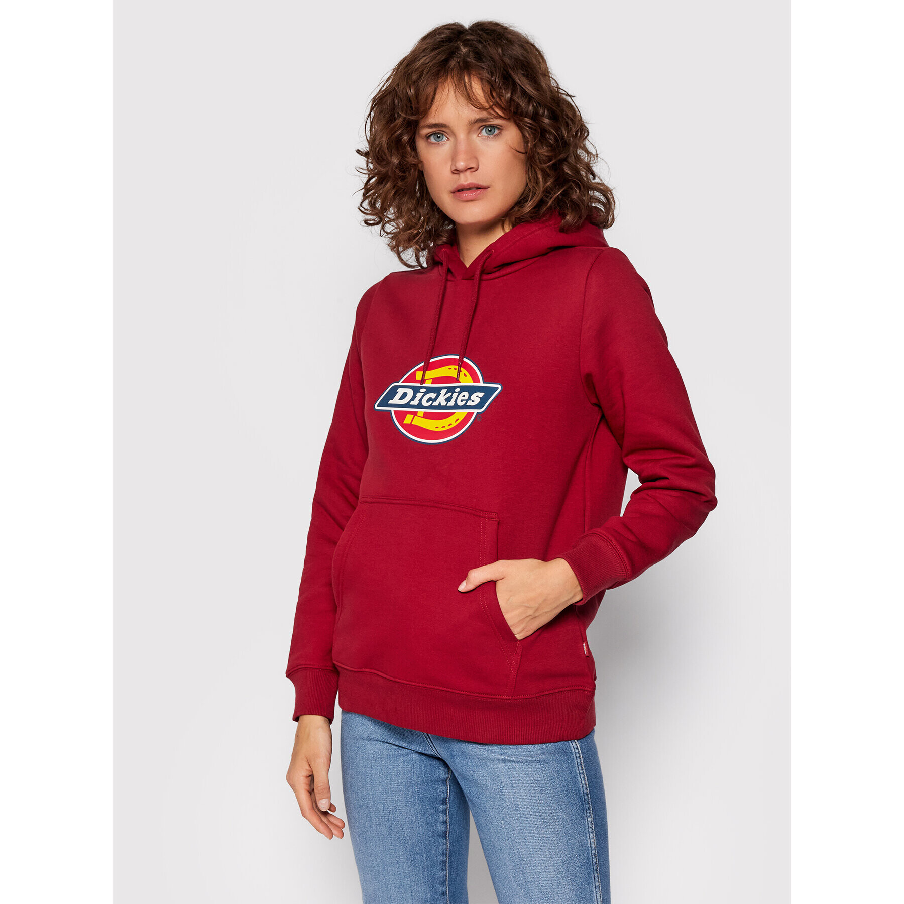 Dickies Суитшърт Icon Logo DK0A4XCC Бордо Regular Fit - Pepit.bg