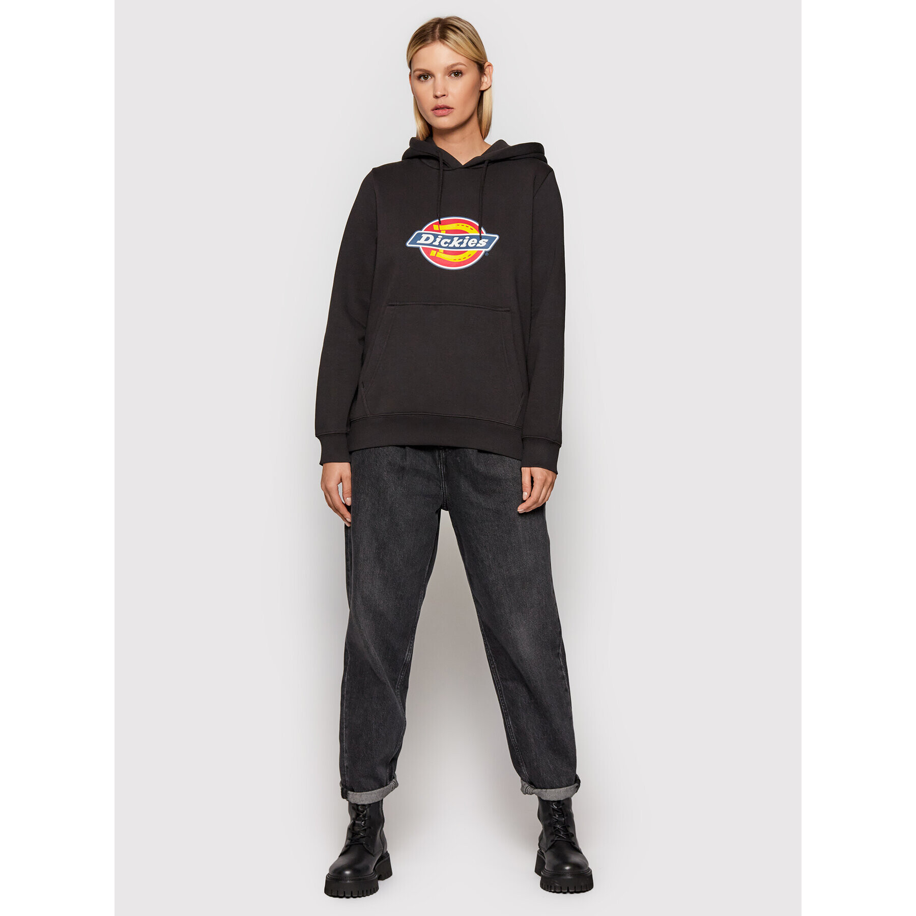 Dickies Суитшърт Icon Logo DK0A4XCC Черен Regular Fit - Pepit.bg