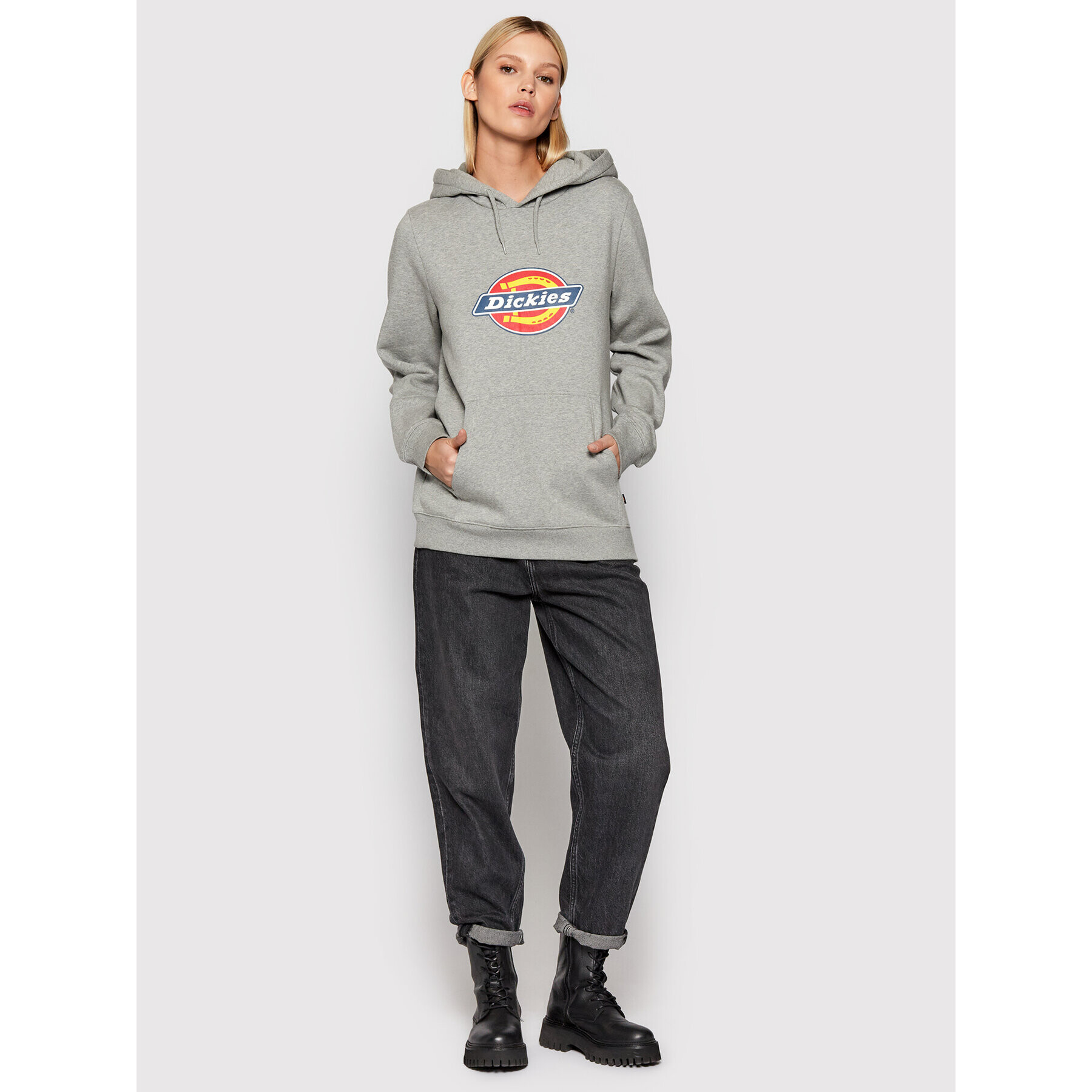 Dickies Суитшърт Icon Logo DK0A4XCC Сив Regular Fit - Pepit.bg