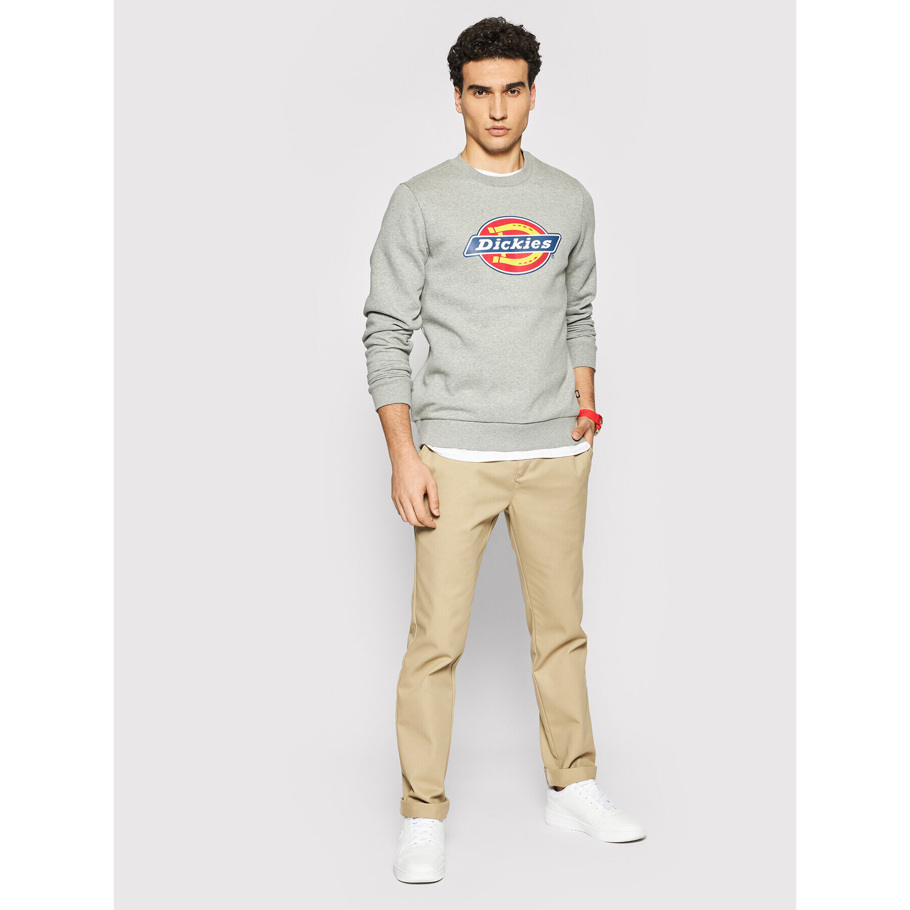 Dickies Суитшърт Icon Logo DK0A4XCIGYM Сив Regular Fit - Pepit.bg