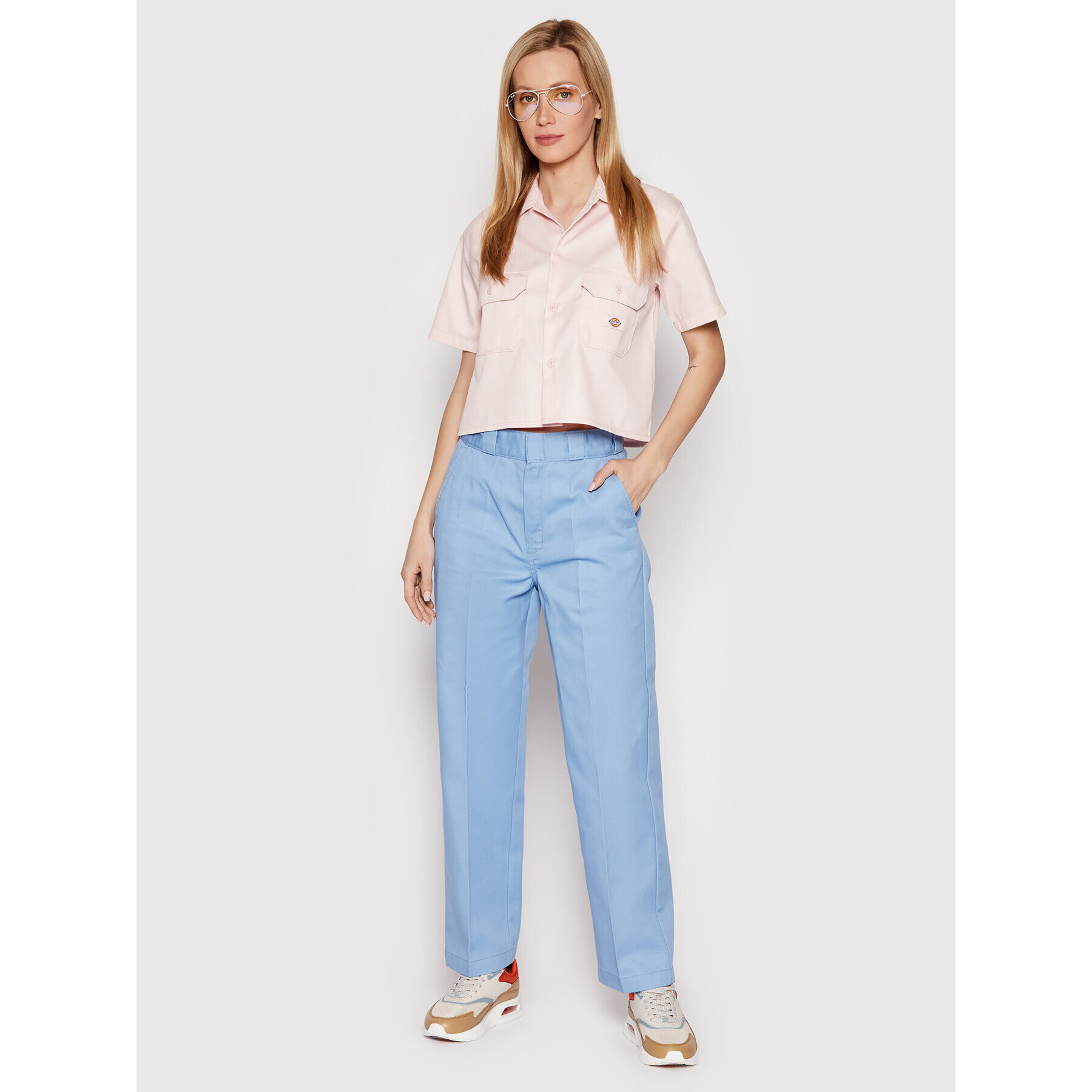 Dickies Текстилни панталони Elizaville DK0A4XKBC36 Син Regular Fit - Pepit.bg