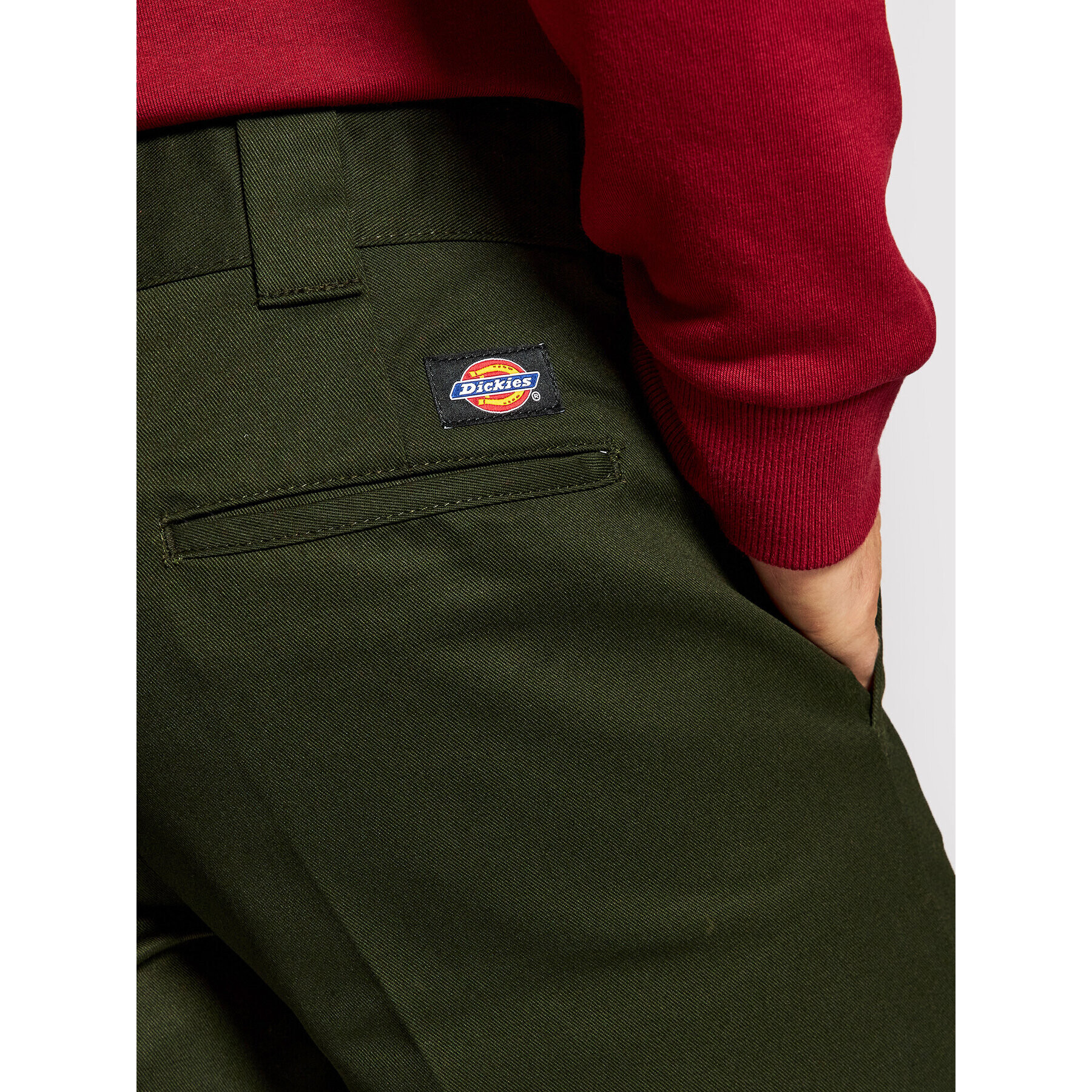 Dickies Текстилни панталони Straight Work DK0WP873 Зелен Slim Fit - Pepit.bg