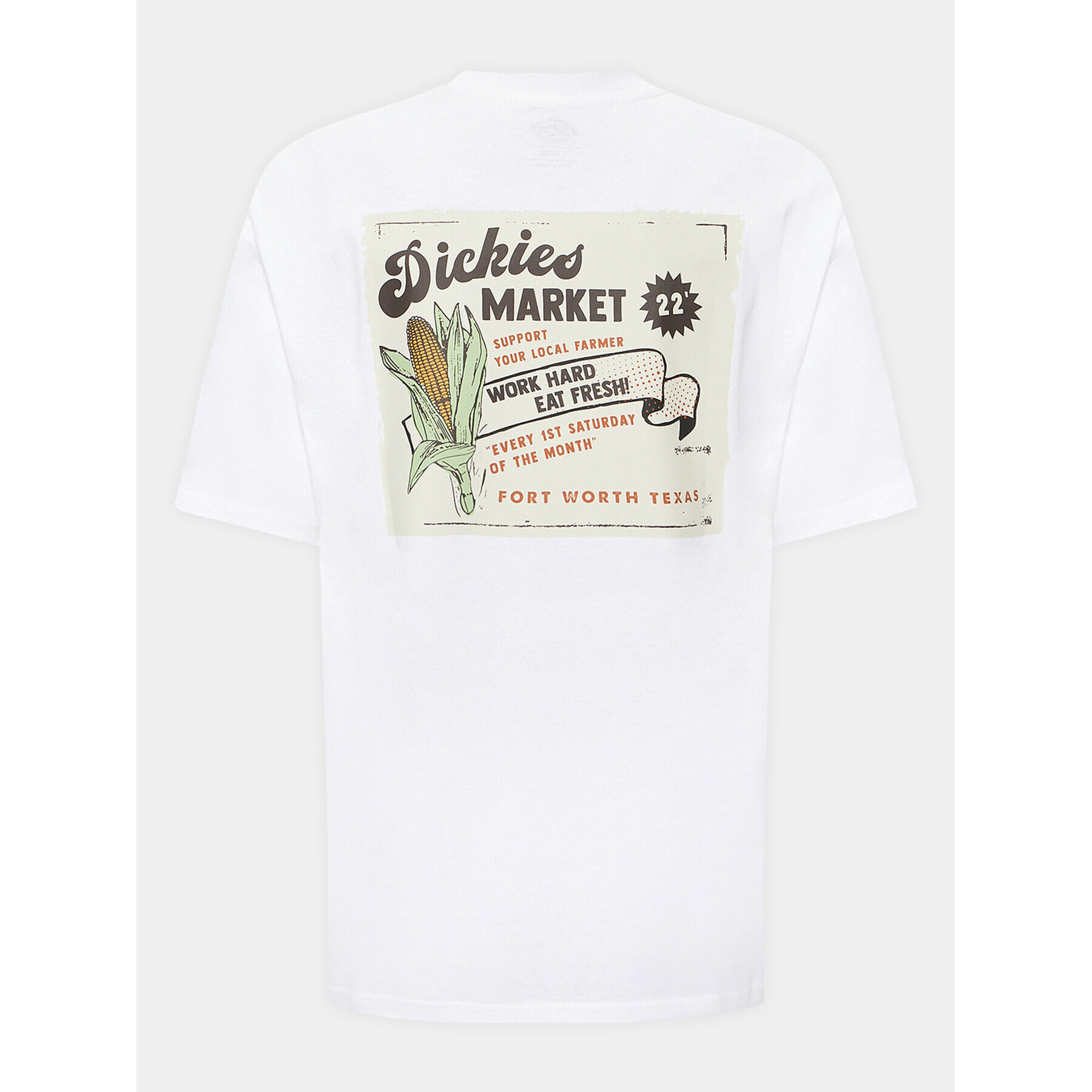 Dickies Тишърт Grainfield DK0A4YJY Бял Regular Fit - Pepit.bg