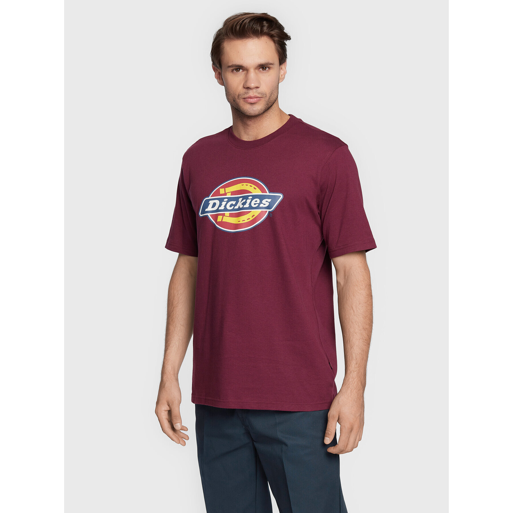 Dickies Тишърт Icon Logo DK0A4XC9C95 Бордо Regular Fit - Pepit.bg