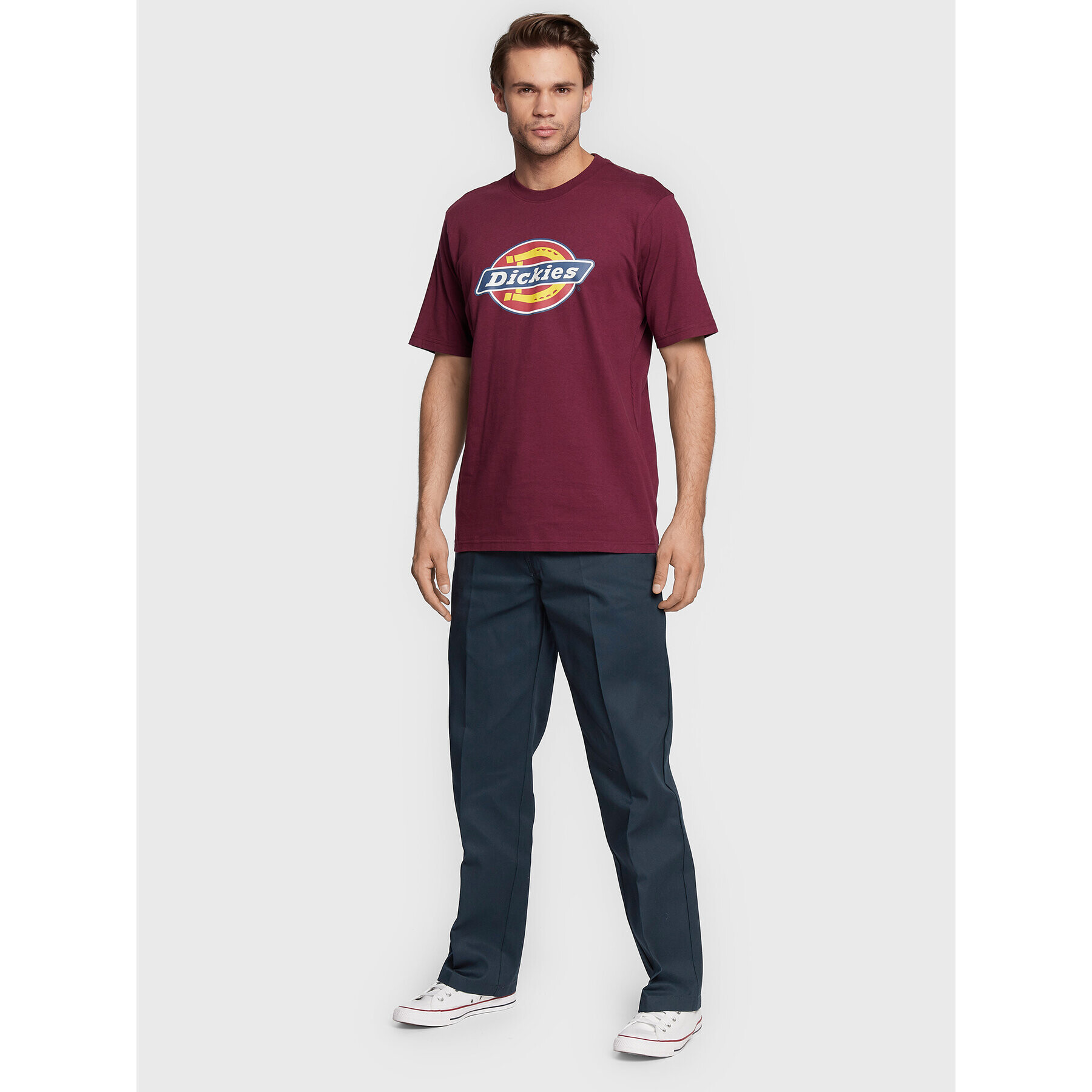 Dickies Тишърт Icon Logo DK0A4XC9C95 Бордо Regular Fit - Pepit.bg
