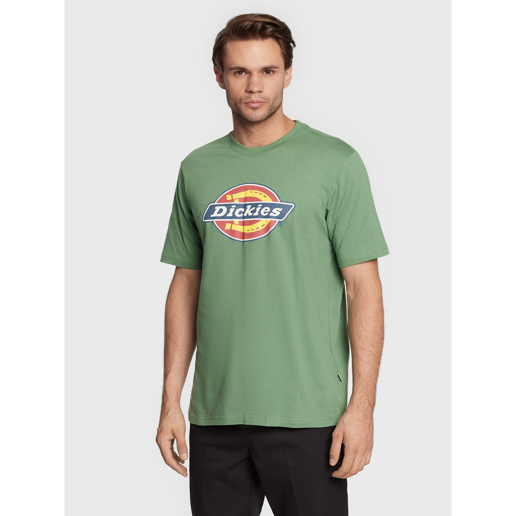 Dickies Тишърт Icon Logo DK0A4XC9C97 Зелен Regular Fit - Pepit.bg