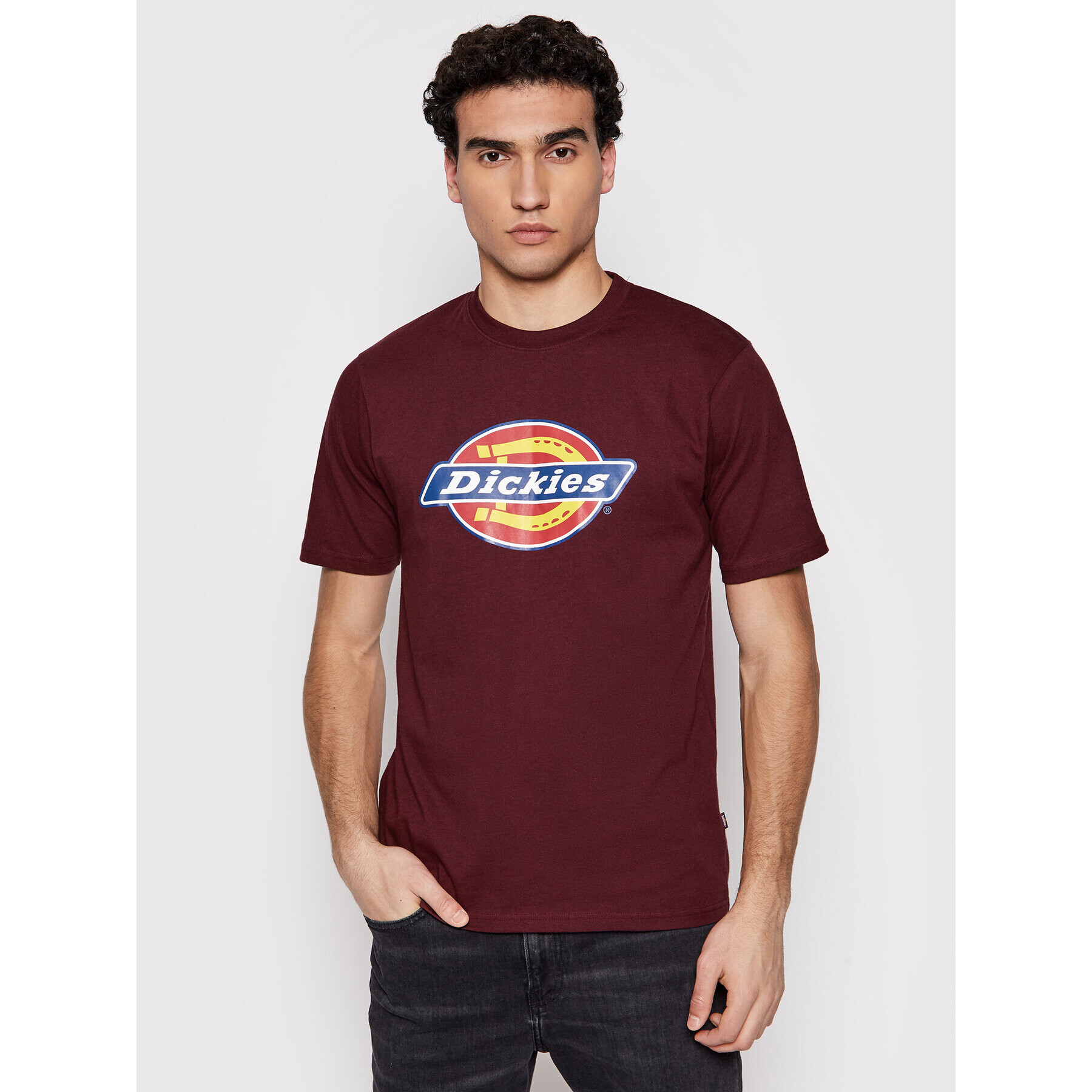 Dickies Тишърт Icon Logo DK0A4XC9MR01 Бордо Regular Fit - Pepit.bg