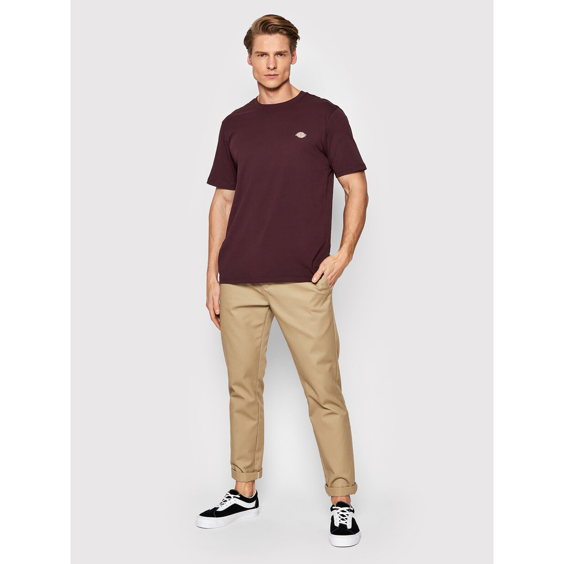 Dickies Тишърт Mapleton DK0A4XDBMR0 Бордо Regular Fit - Pepit.bg