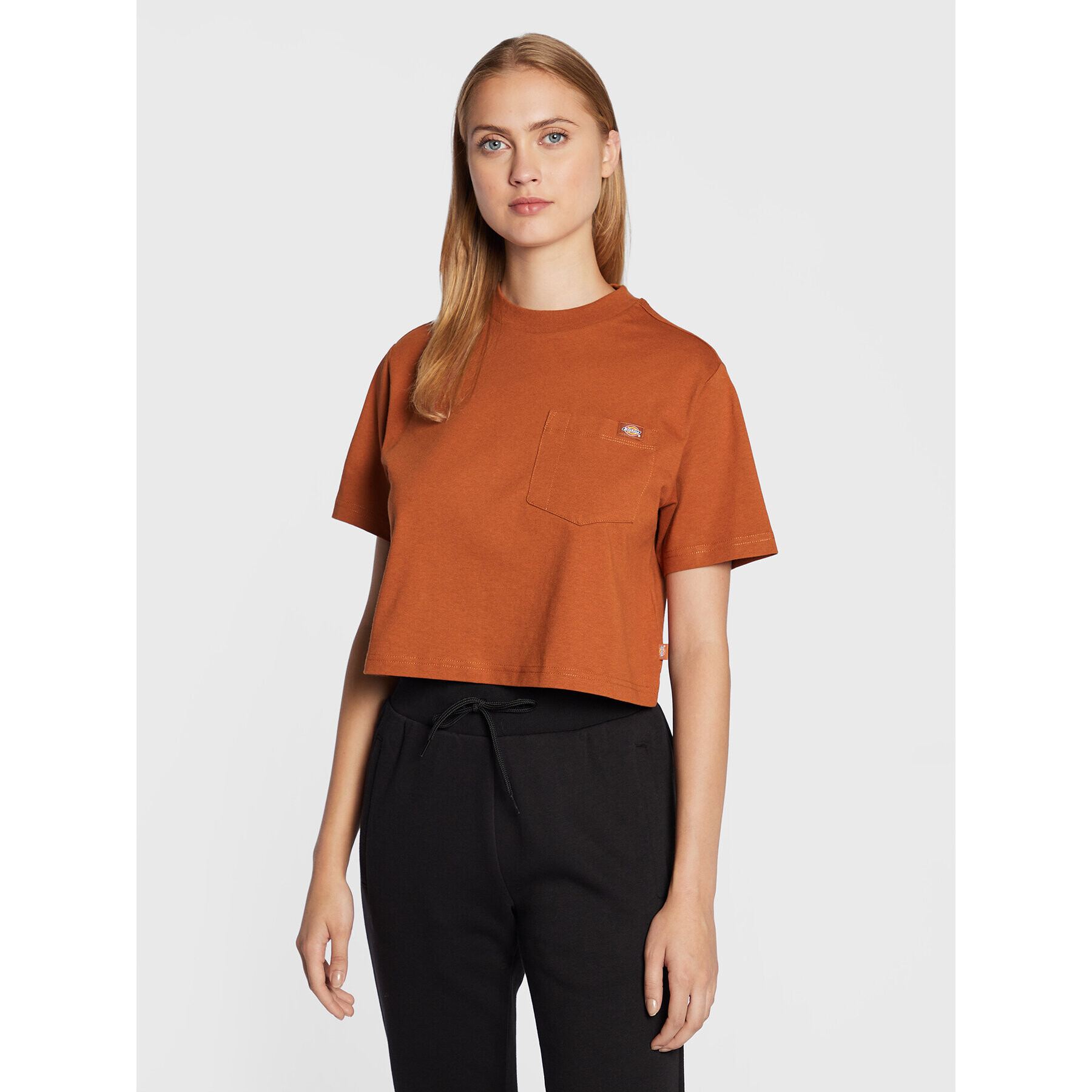 Dickies Тишърт Porterdale DK0A4XDEIEX Кафяв Relaxed Fit - Pepit.bg