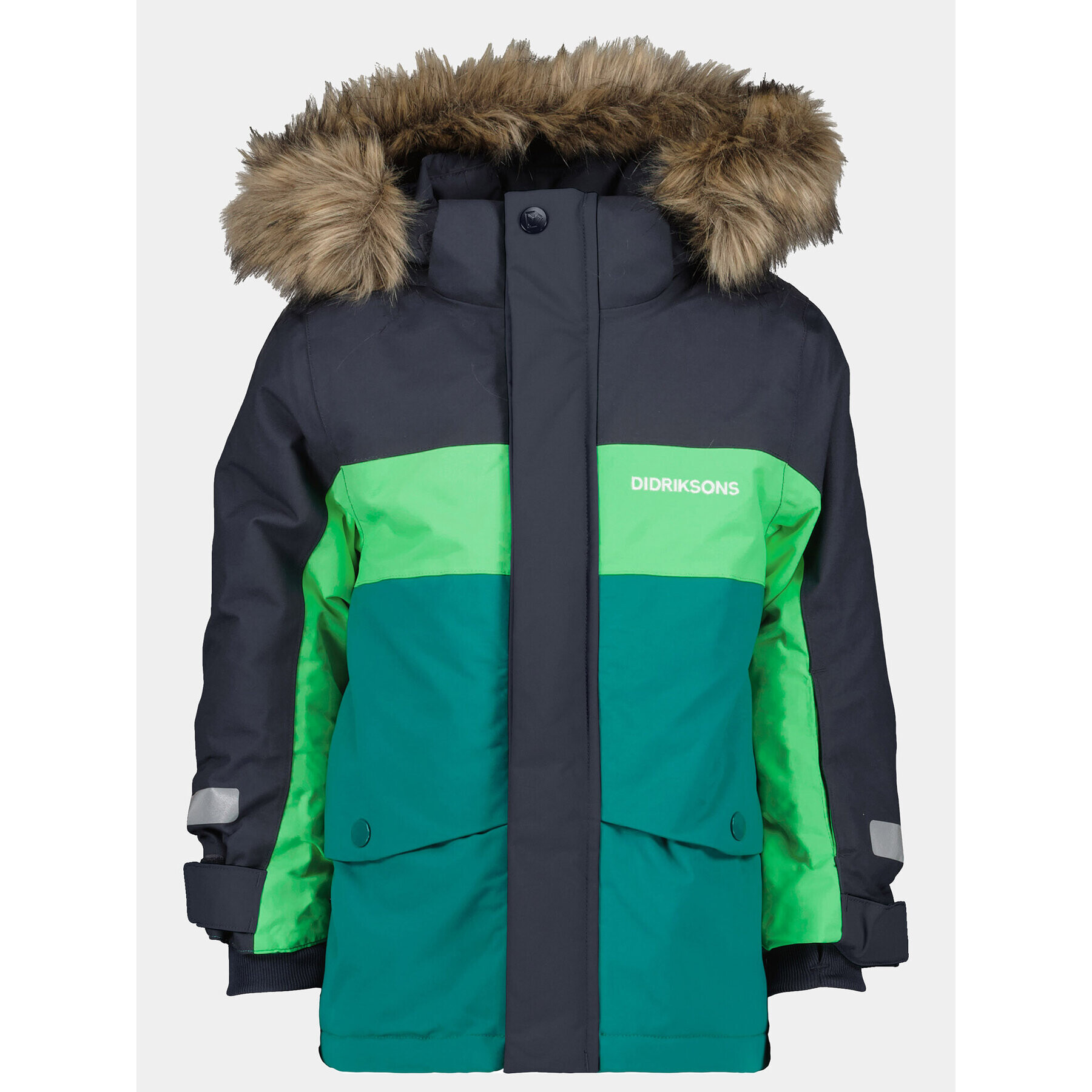 Didriksons Парка Bjärven Kids Parka 2 504898 Зелен - Pepit.bg