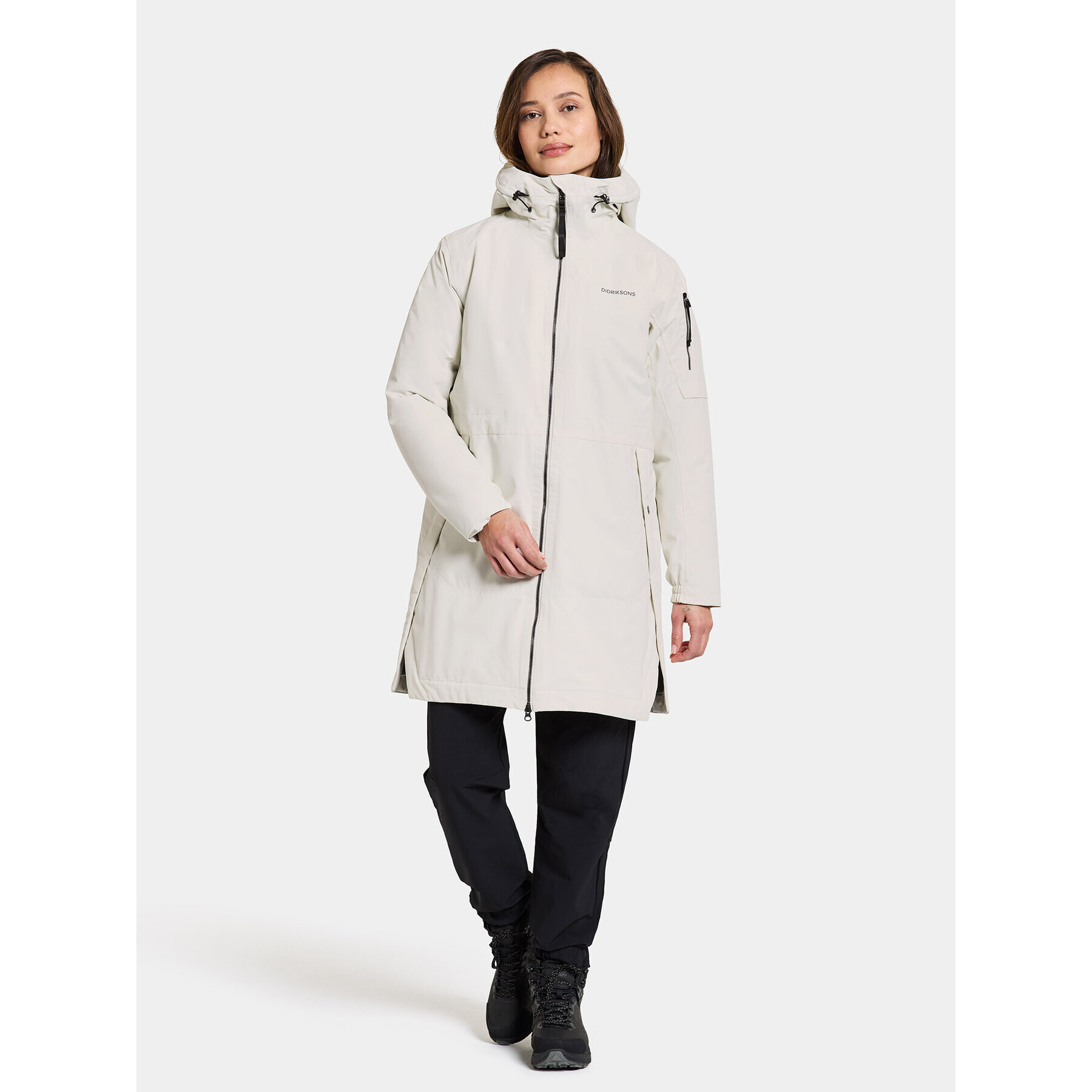 Didriksons Парка Ella Wns Parka 2 504835 Бял Regular Fit - Pepit.bg