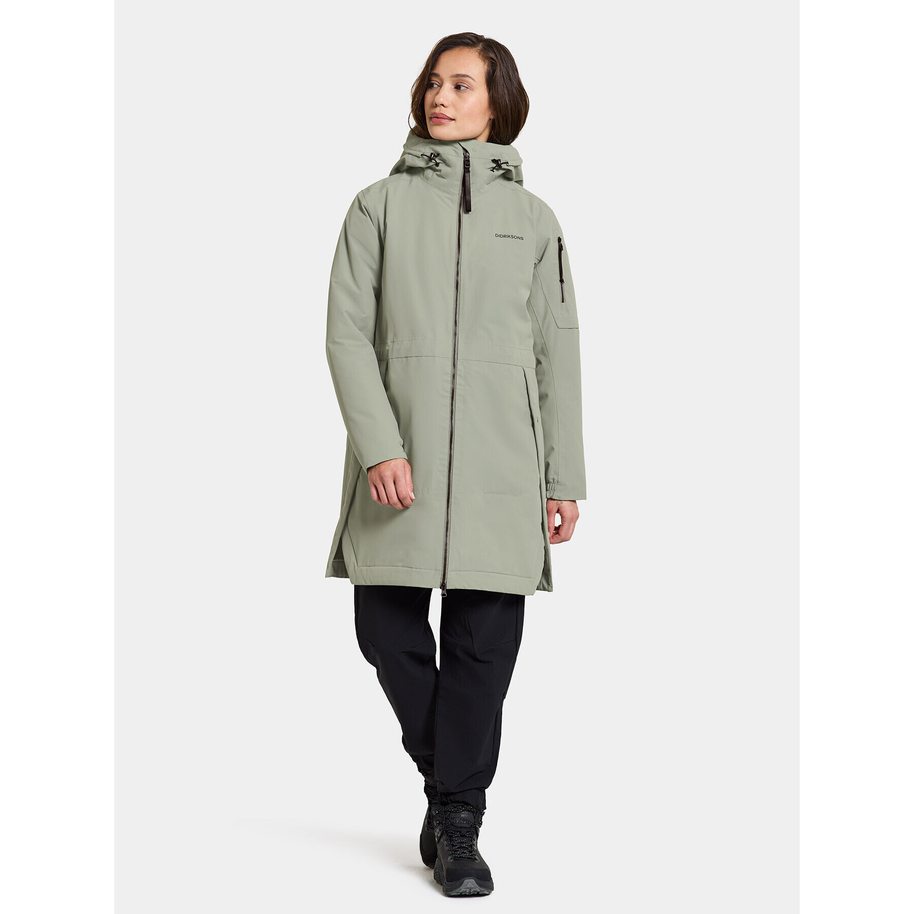 Didriksons Парка Ella Wns Parka 2 504835 Зелен Regular Fit - Pepit.bg