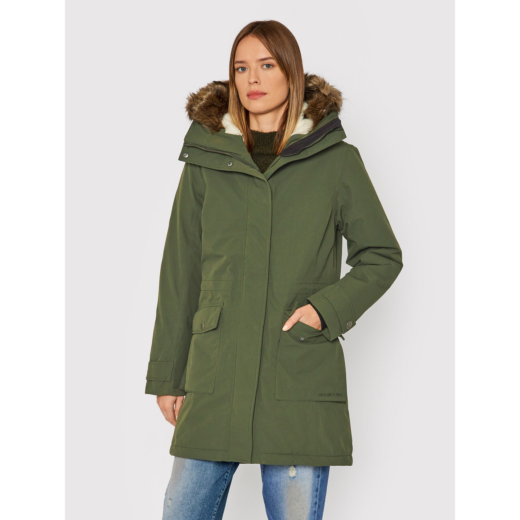 Didriksons Парка Ellen 503870 Зелен Regular Fit - Pepit.bg
