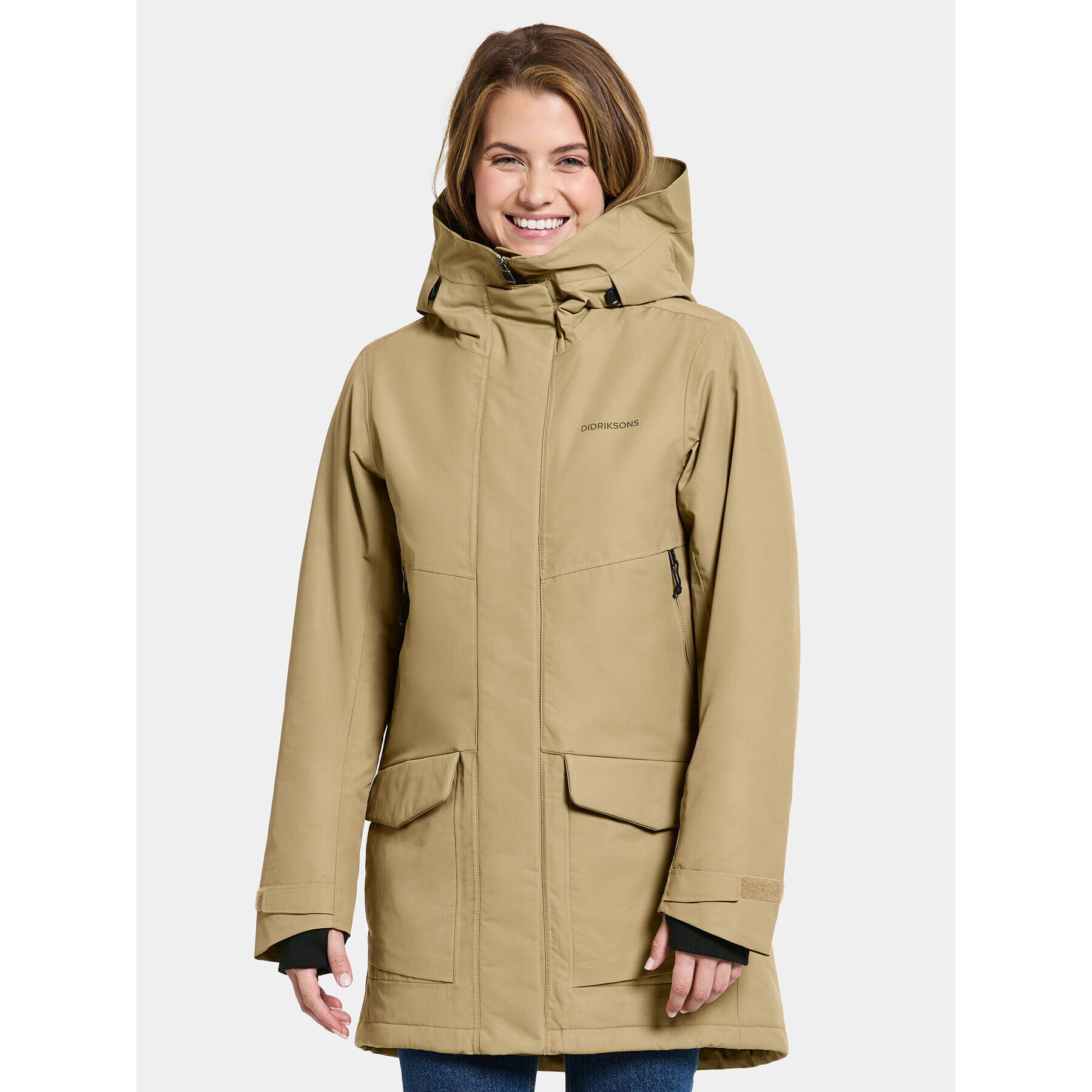 Didriksons Парка Frida Wns Parka 7 504815 Бежов Regular Fit - Pepit.bg