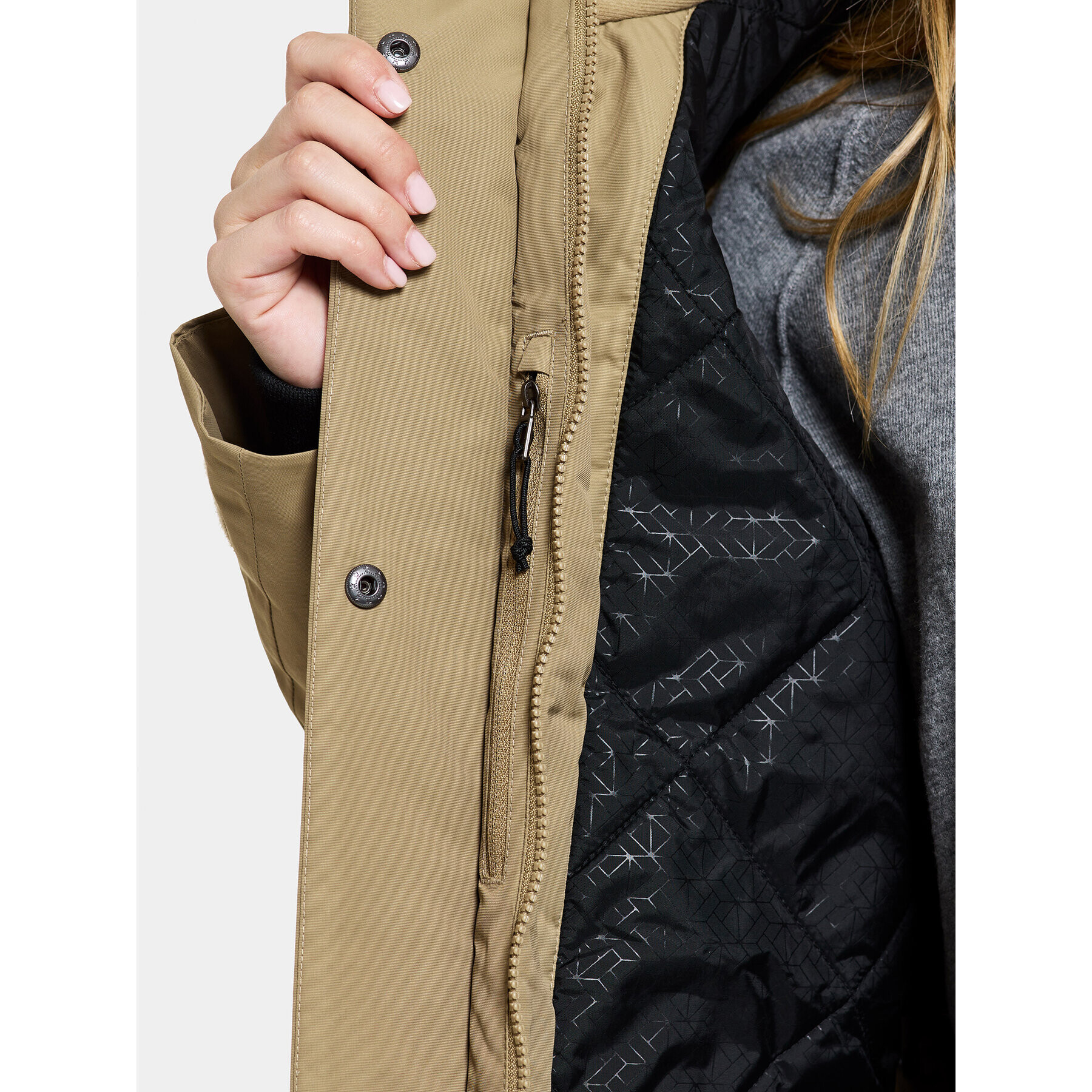 Didriksons Парка Frida Wns Parka 7 504815 Бежов Regular Fit - Pepit.bg