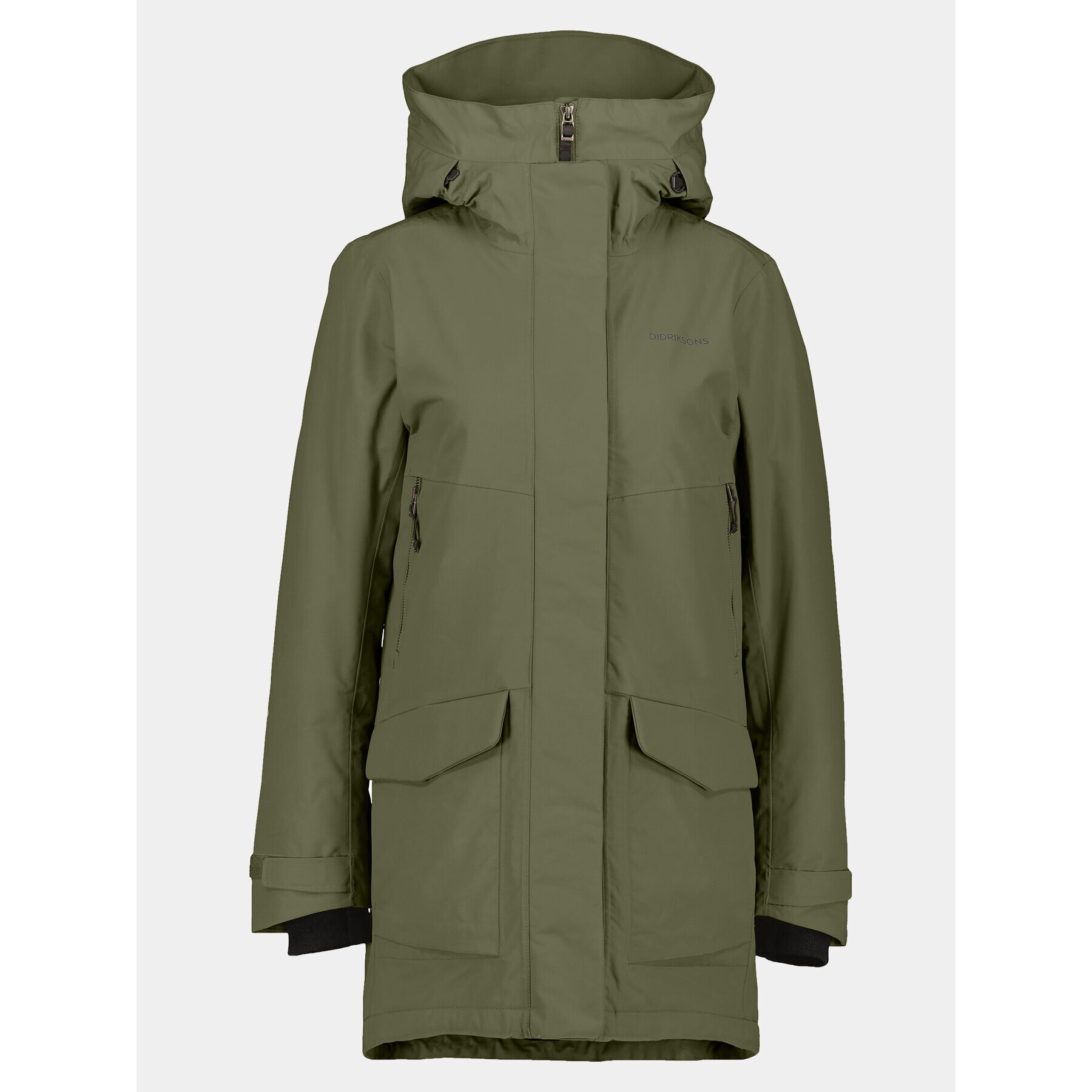 Didriksons Парка Frida Wns Parka 7 504815 Зелен Regular Fit - Pepit.bg
