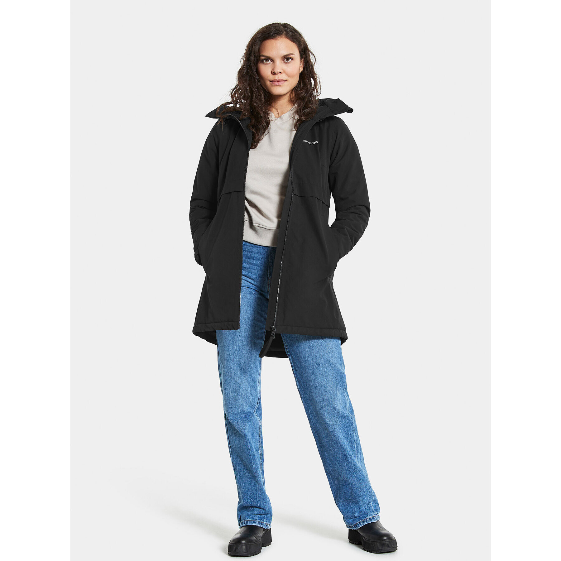 Didriksons Парка Helle Wns Parka 5 504301 Черен Regular Fit - Pepit.bg