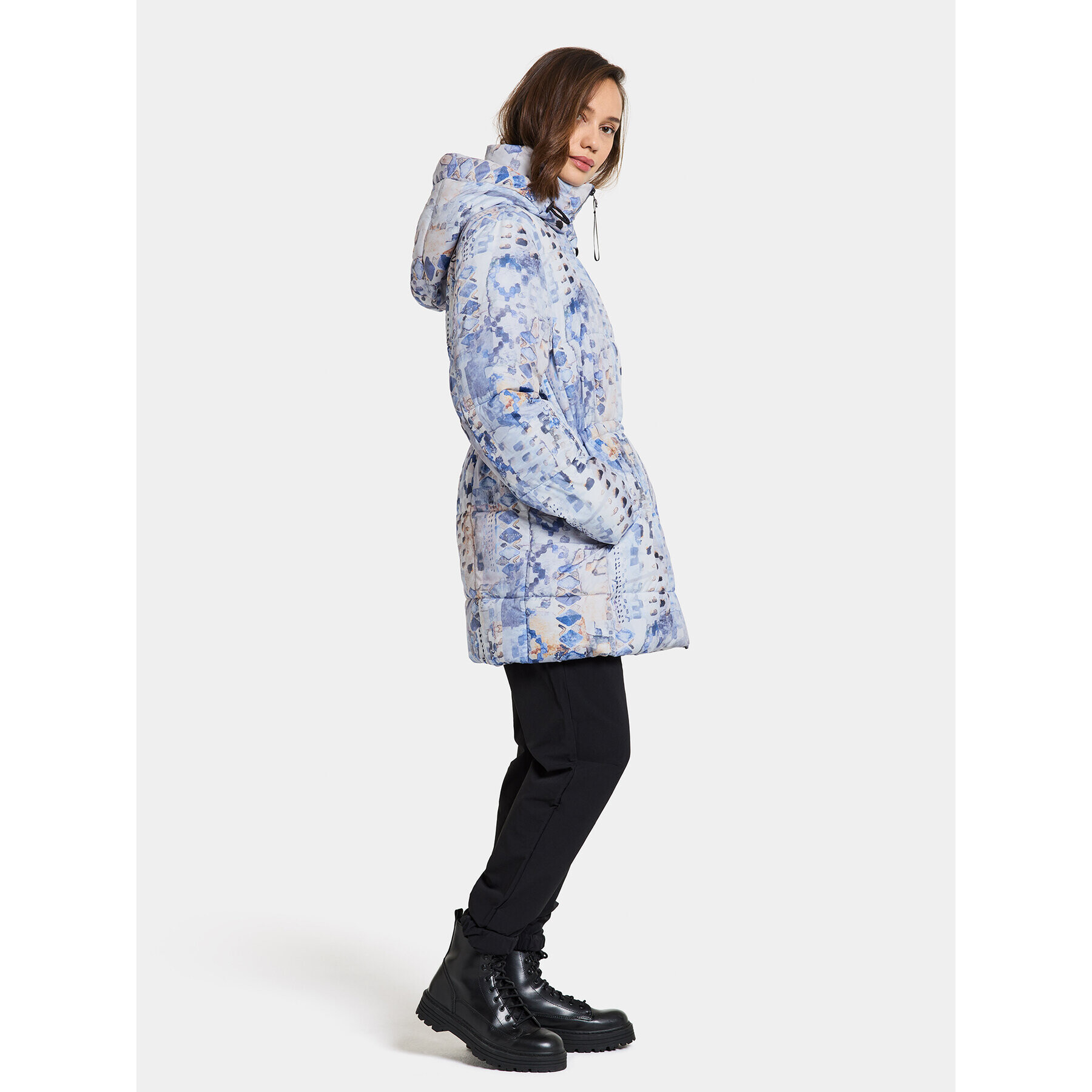Didriksons Парка Sia Aop Wns Parka 504810 Син Standard Fit - Pepit.bg