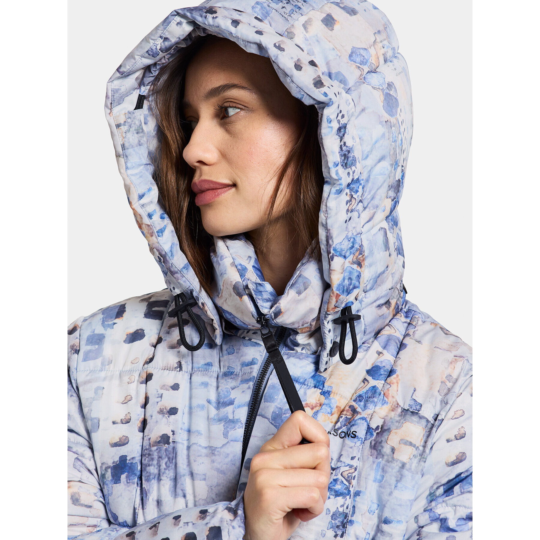 Didriksons Парка Sia Aop Wns Parka 504810 Син Standard Fit - Pepit.bg