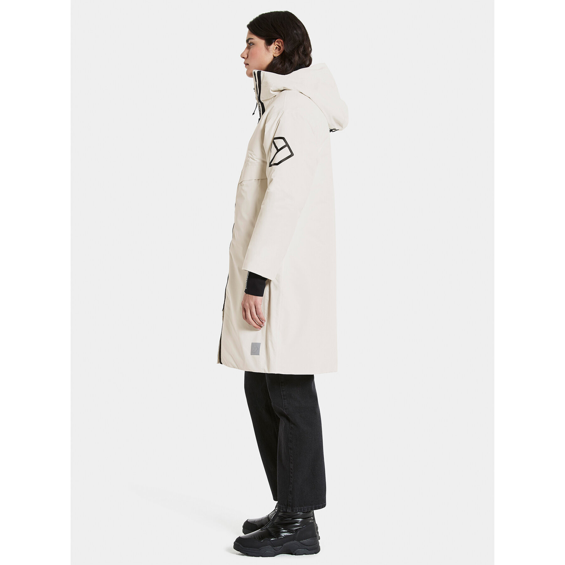 Didriksons Преходно яке Aino Logo 504464 Бял Regular Fit - Pepit.bg