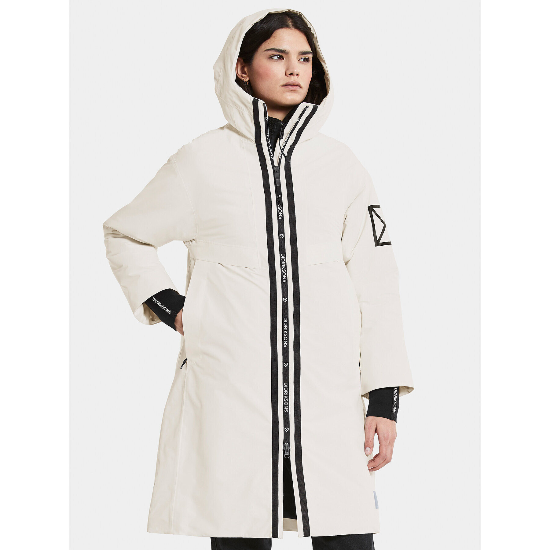 Didriksons Преходно яке Aino Logo 504464 Бял Regular Fit - Pepit.bg