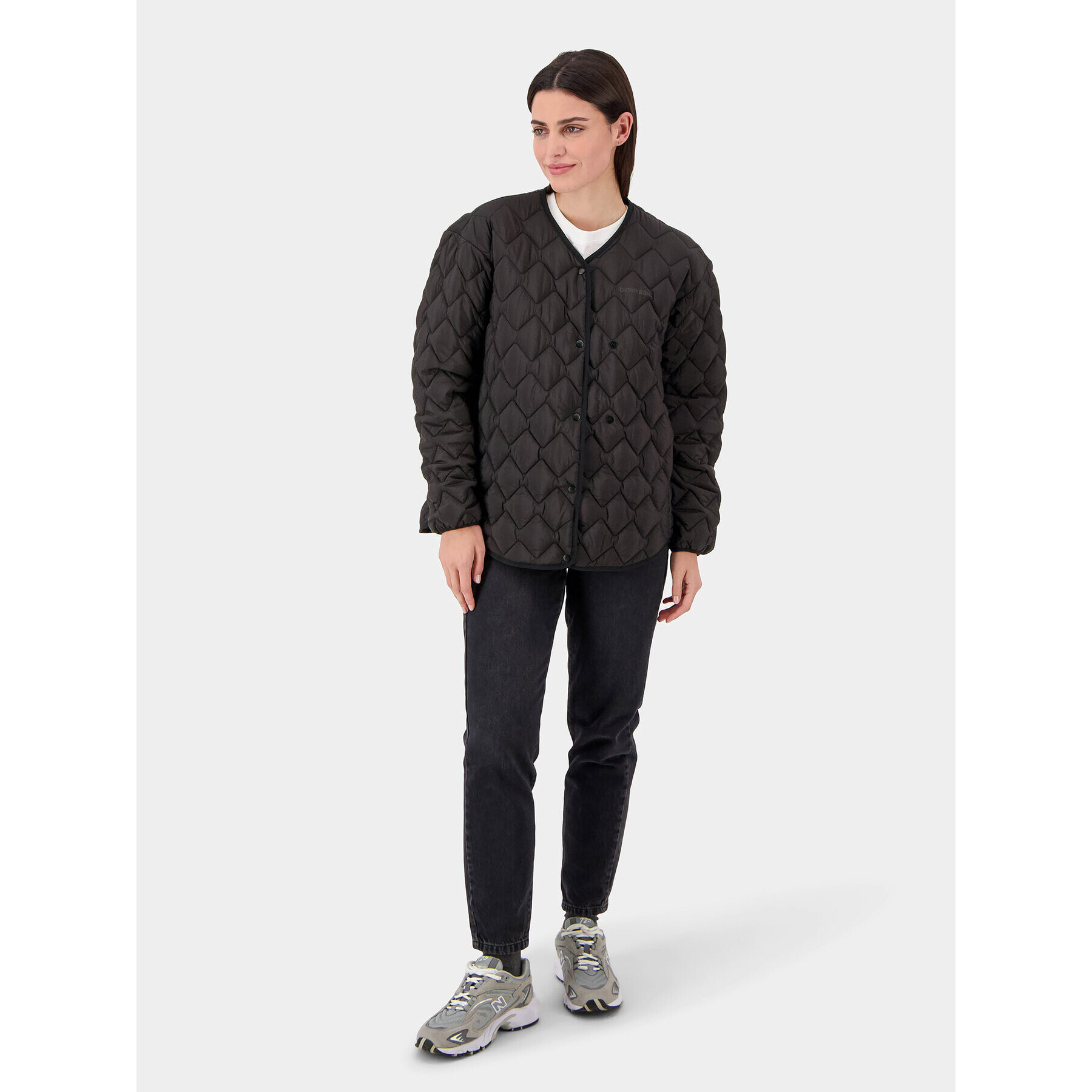 Didriksons Преходно яке Malla 504725 Черен Straight Fit - Pepit.bg