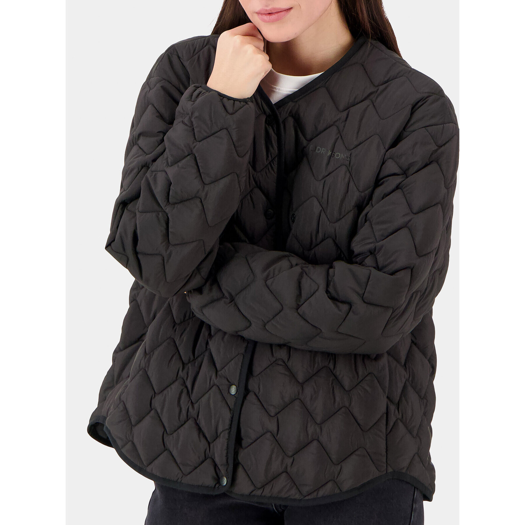 Didriksons Преходно яке Malla 504725 Черен Straight Fit - Pepit.bg