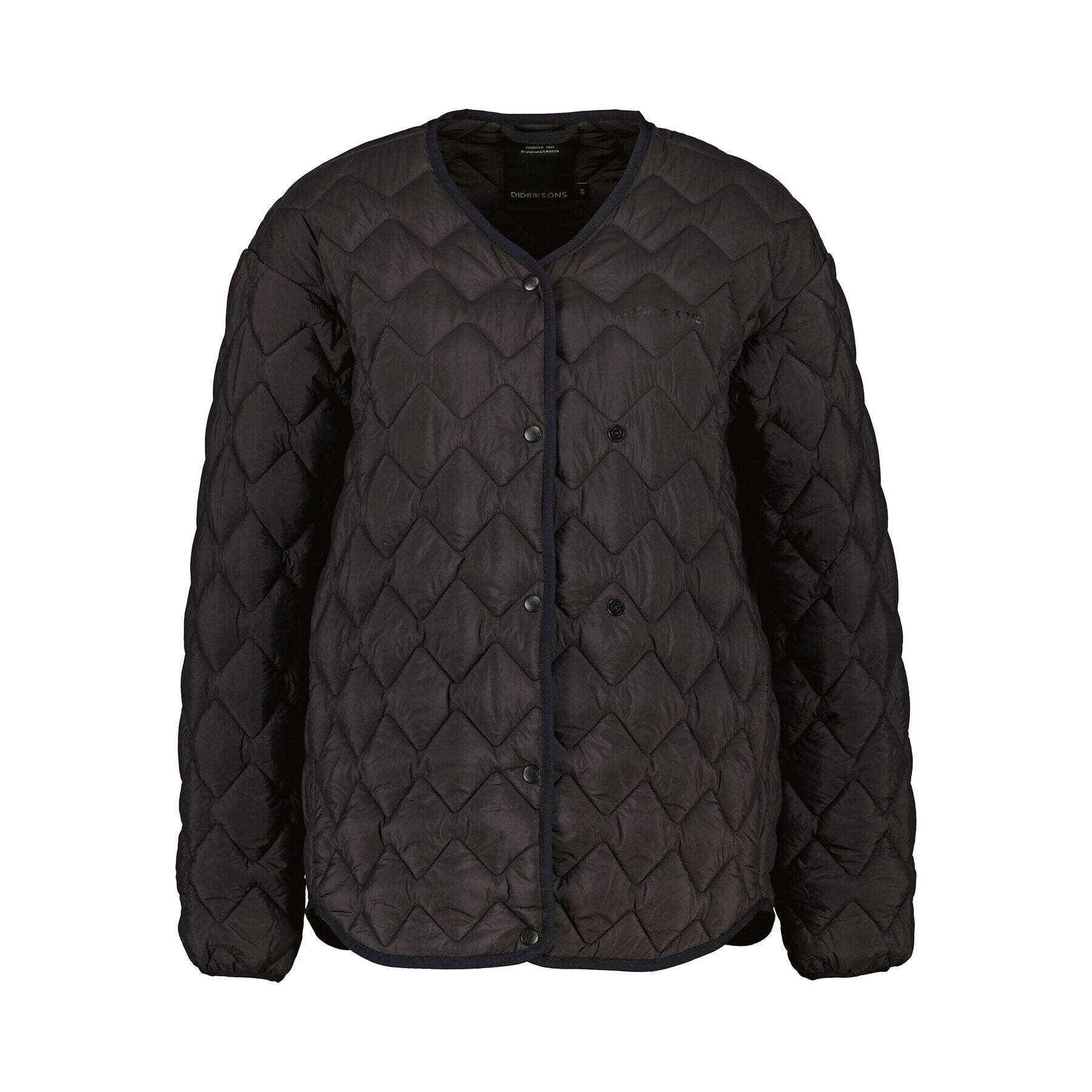 Didriksons Преходно яке Malla 504725 Черен Straight Fit - Pepit.bg
