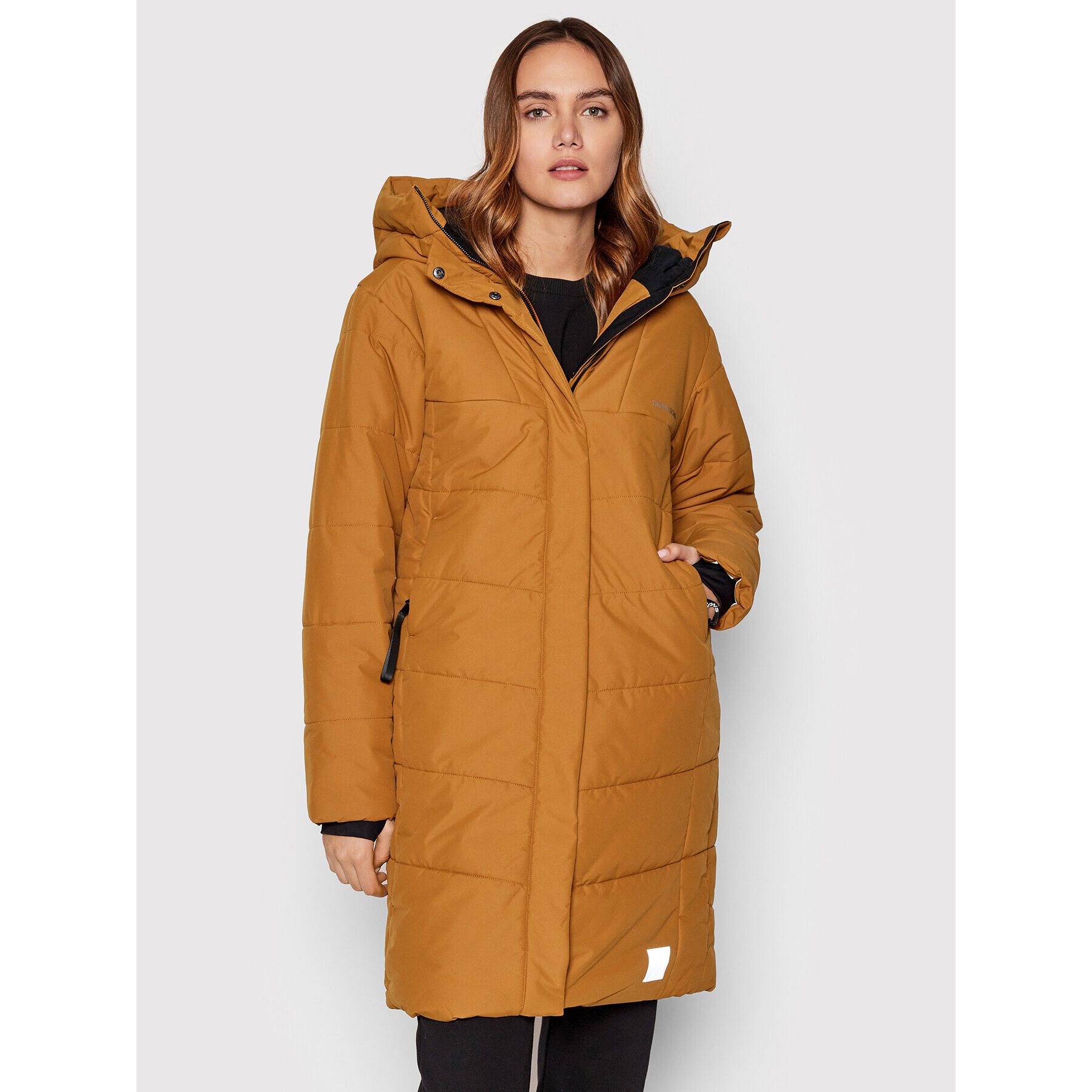 Didriksons Пухено яке Amina 503881 Кафяв Regular Fit - Pepit.bg