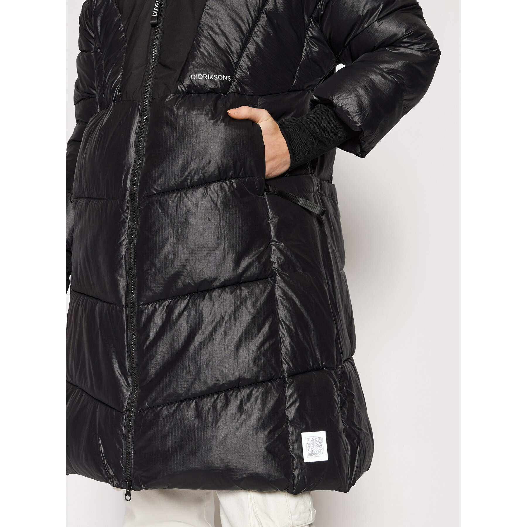 Didriksons Пухено яке Andrea 503880 Черен Relaxed Fit - Pepit.bg