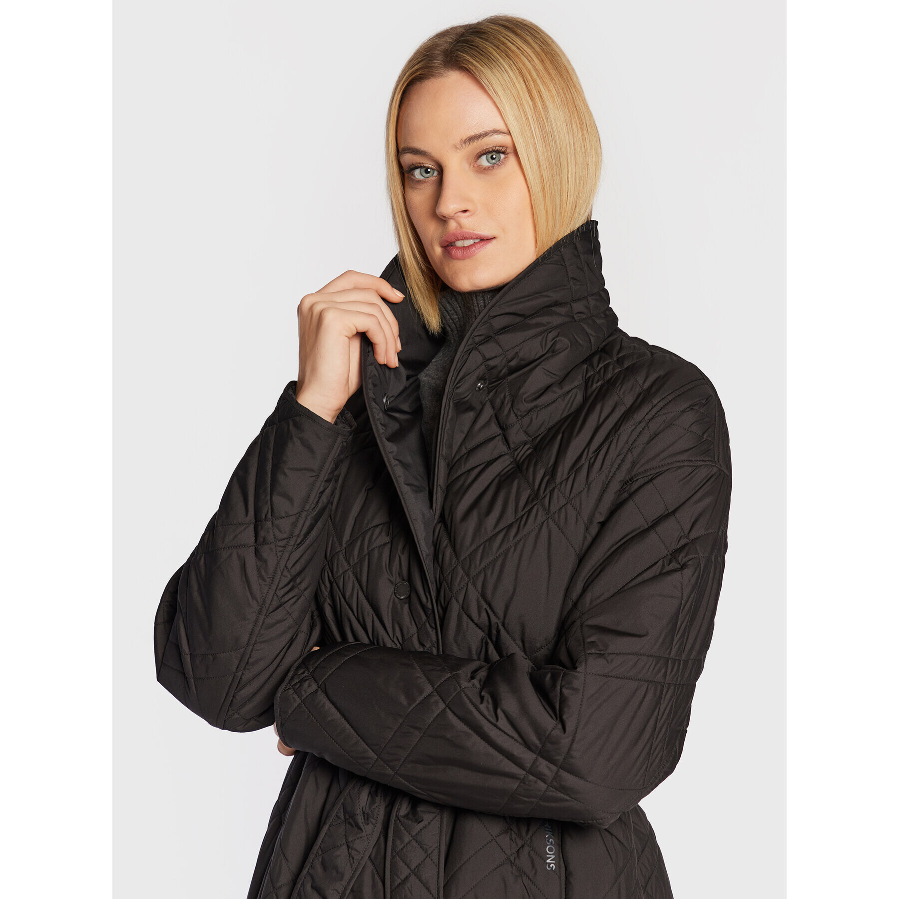 Didriksons Пухено яке Freja 504376 Черен Regular Fit - Pepit.bg