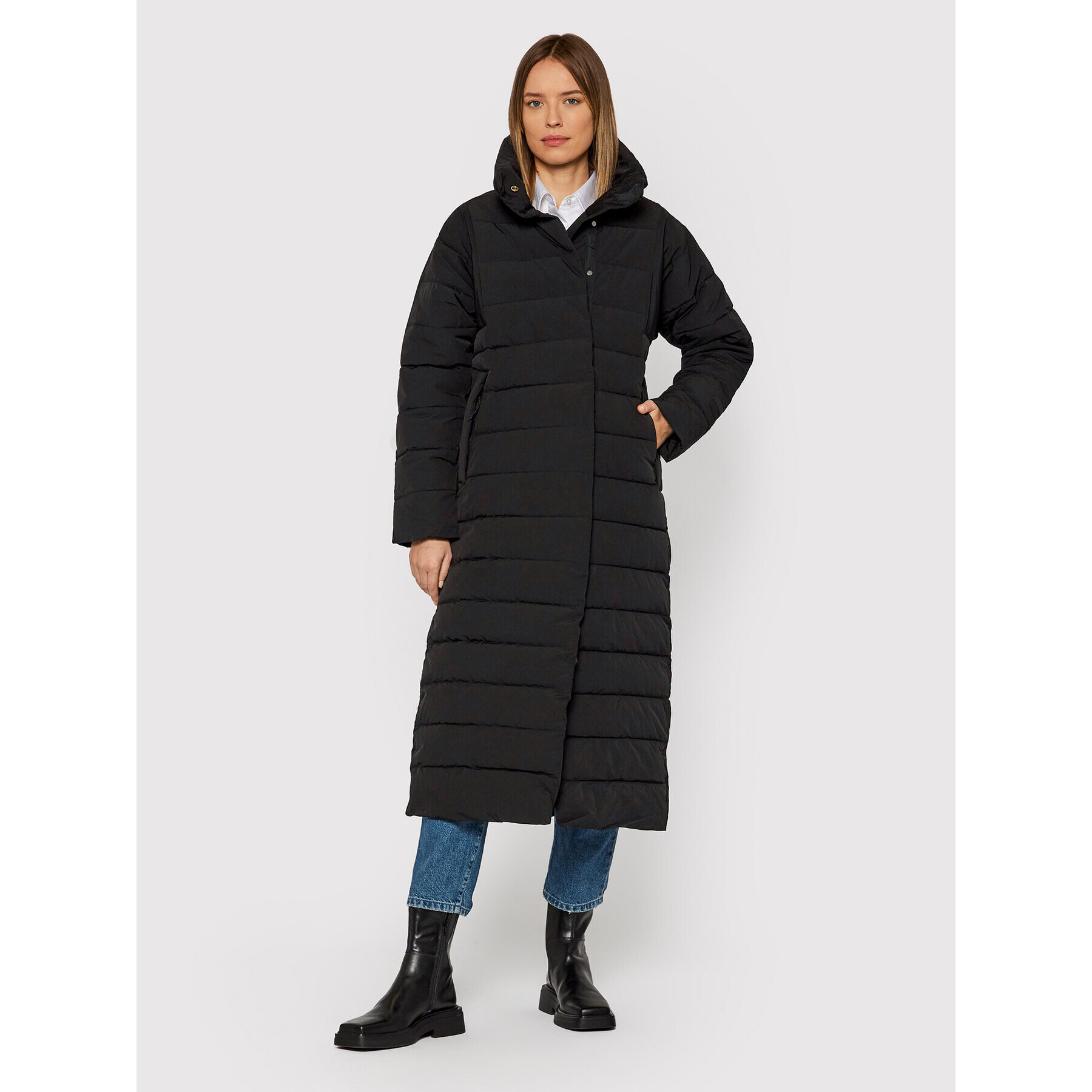 Didriksons Пухено яке Julie 503867 Черен Regular Fit - Pepit.bg
