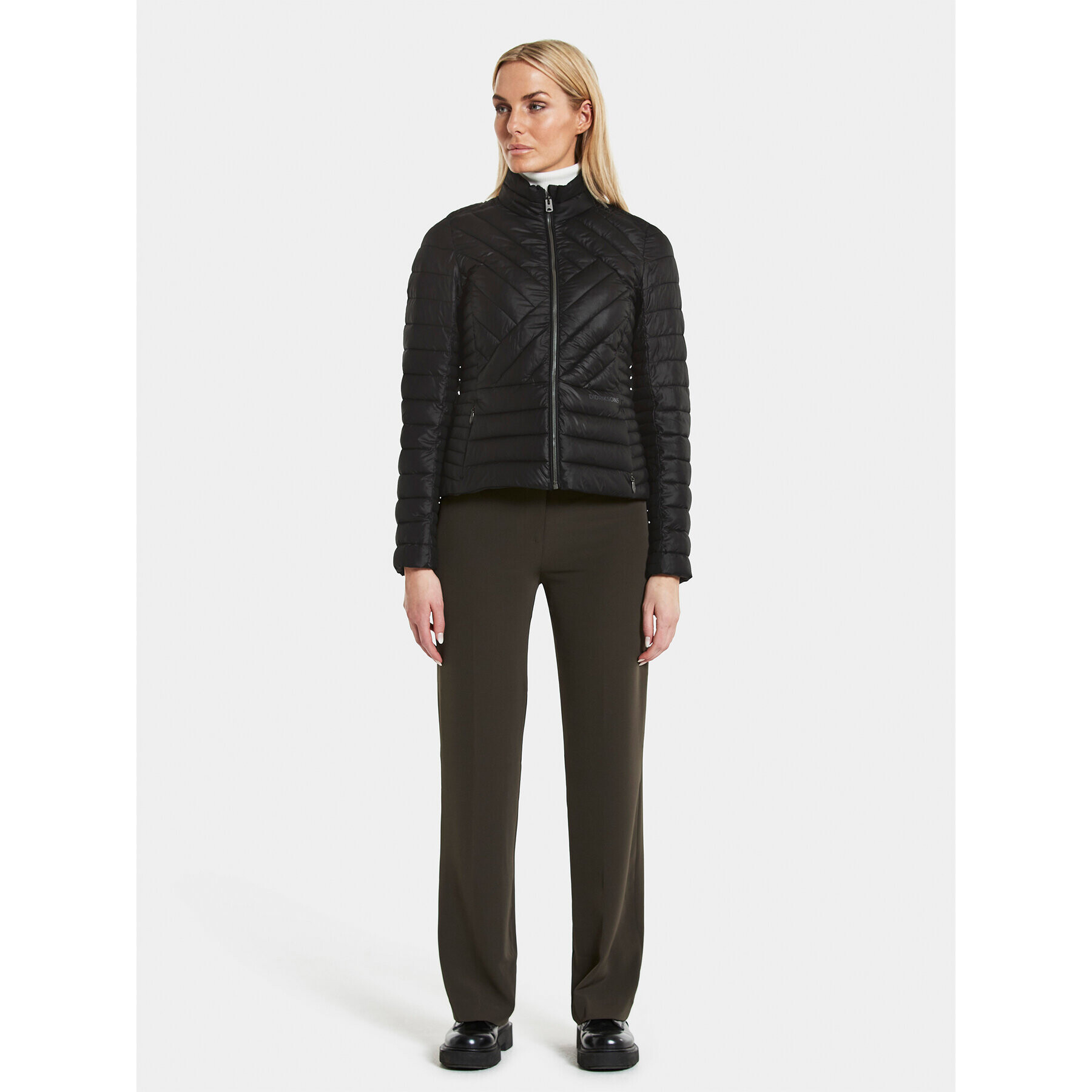 Didriksons Пухено яке Betty 504488 Черен Regular Fit - Pepit.bg
