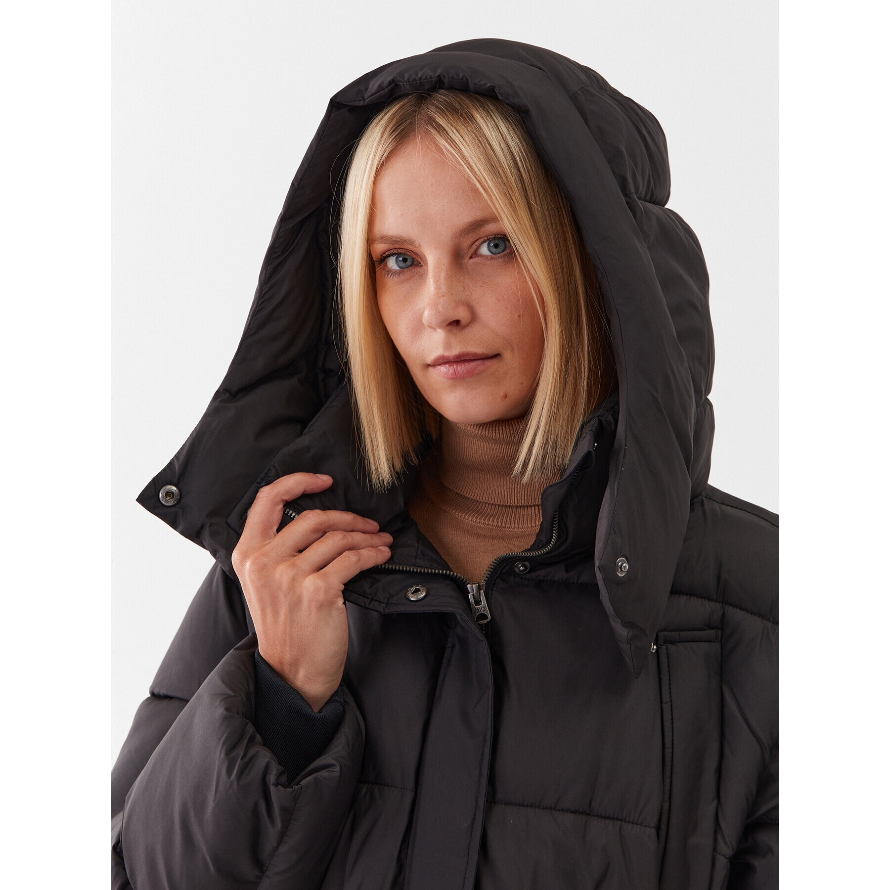 Didriksons Пухено яке Rind 504276 Черен Oversize - Pepit.bg