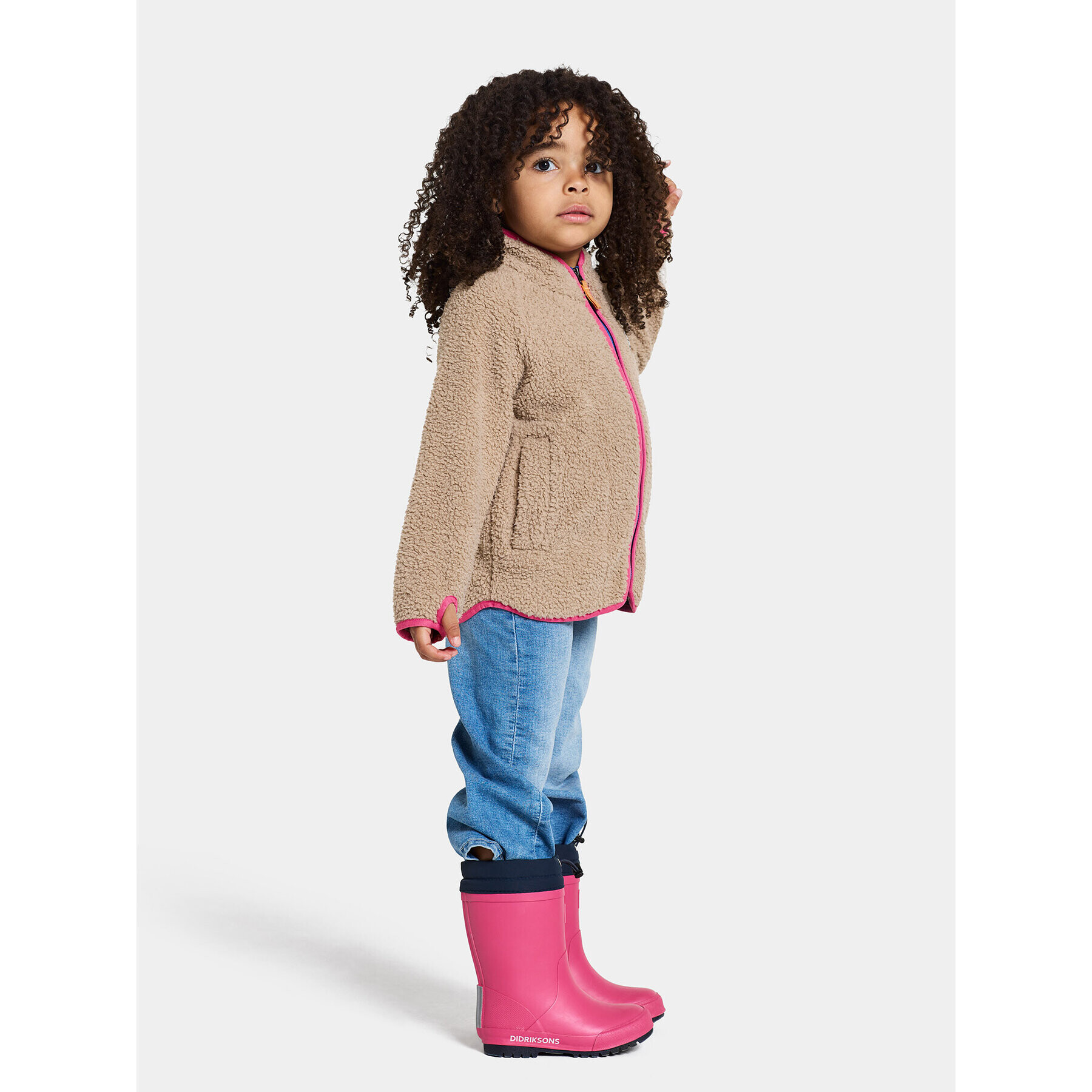 Didriksons Суитшърт Gibbs Kids Full-Zip 504992 Бежов Regular Fit - Pepit.bg