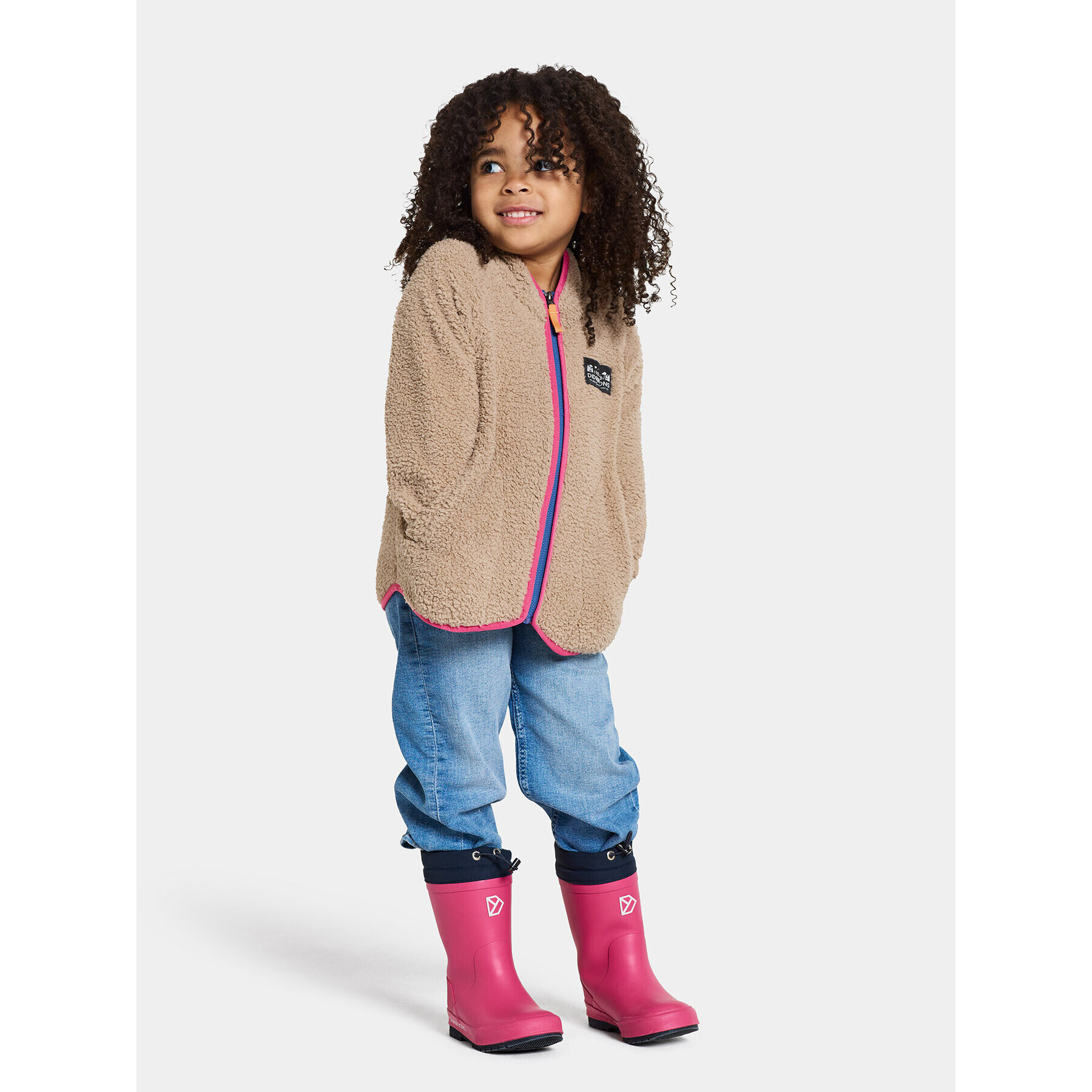 Didriksons Суитшърт Gibbs Kids Full-Zip 504992 Бежов Regular Fit - Pepit.bg