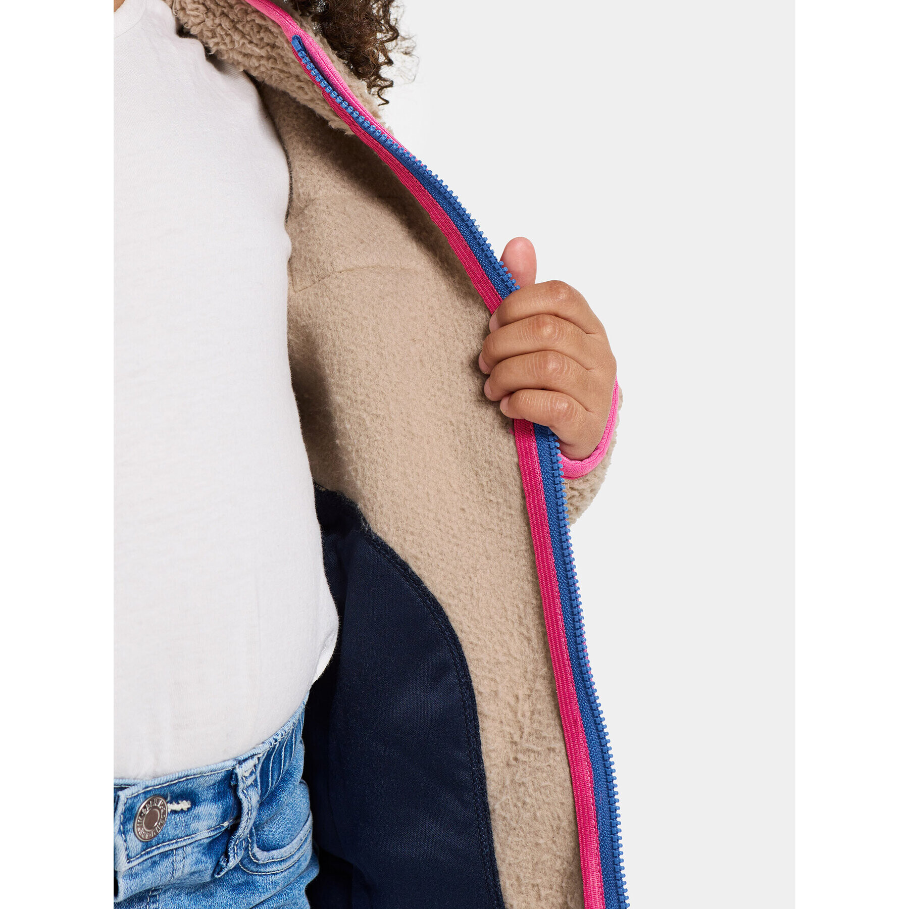 Didriksons Суитшърт Gibbs Kids Full-Zip 504992 Бежов Regular Fit - Pepit.bg