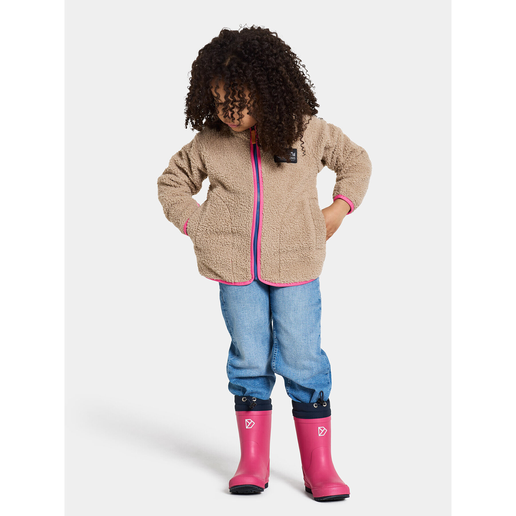 Didriksons Суитшърт Gibbs Kids Full-Zip 504992 Бежов Regular Fit - Pepit.bg