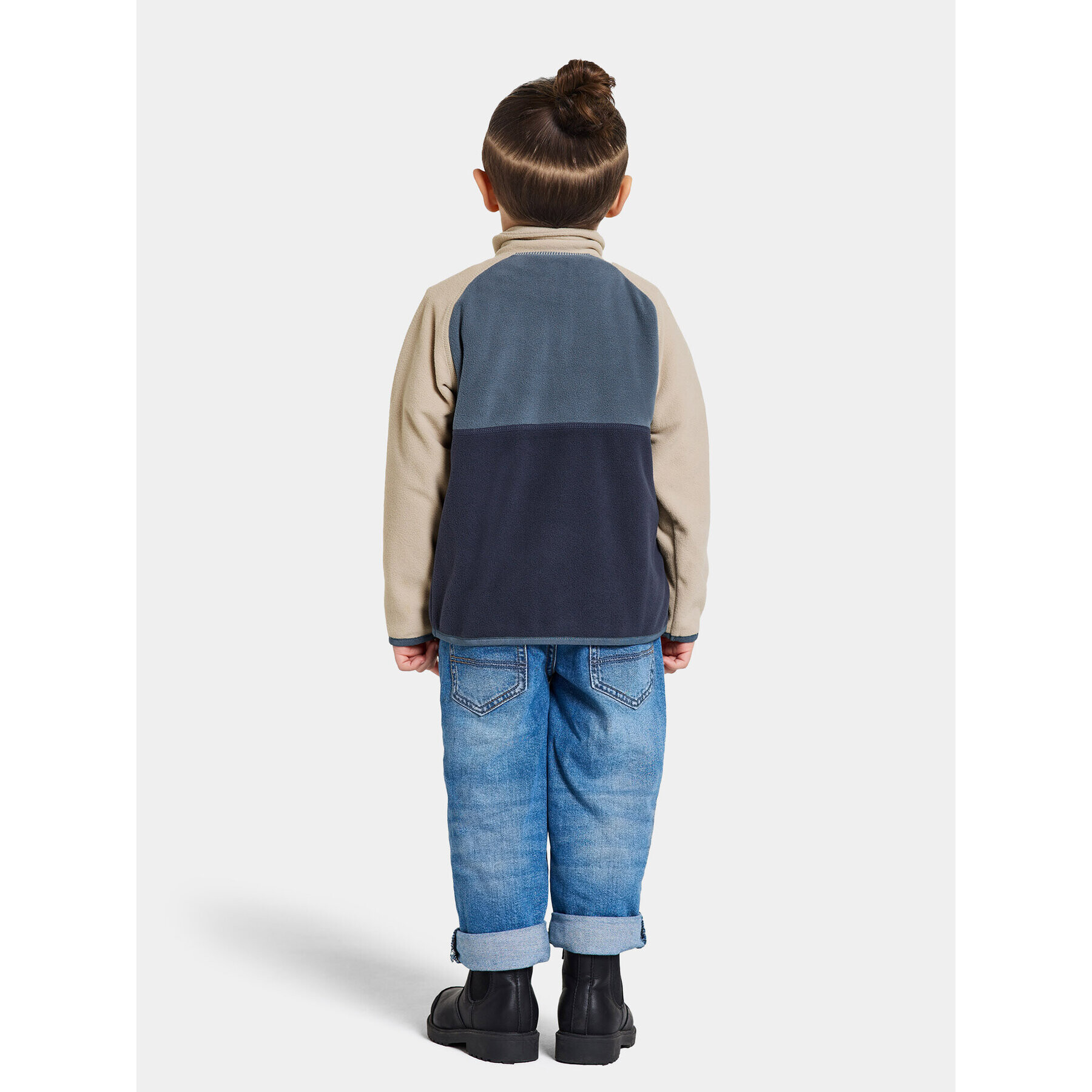 Didriksons Суитшърт Monte Kids Half Butt 505008 Тъмносин Regular Fit - Pepit.bg