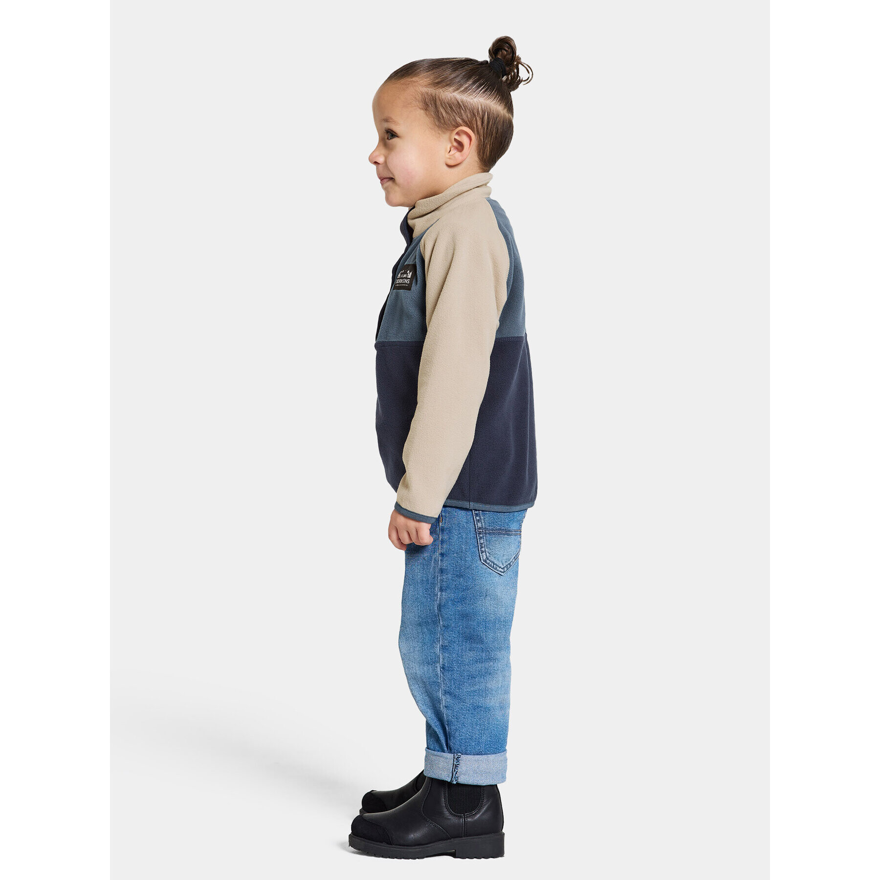 Didriksons Суитшърт Monte Kids Half Butt 505008 Тъмносин Regular Fit - Pepit.bg