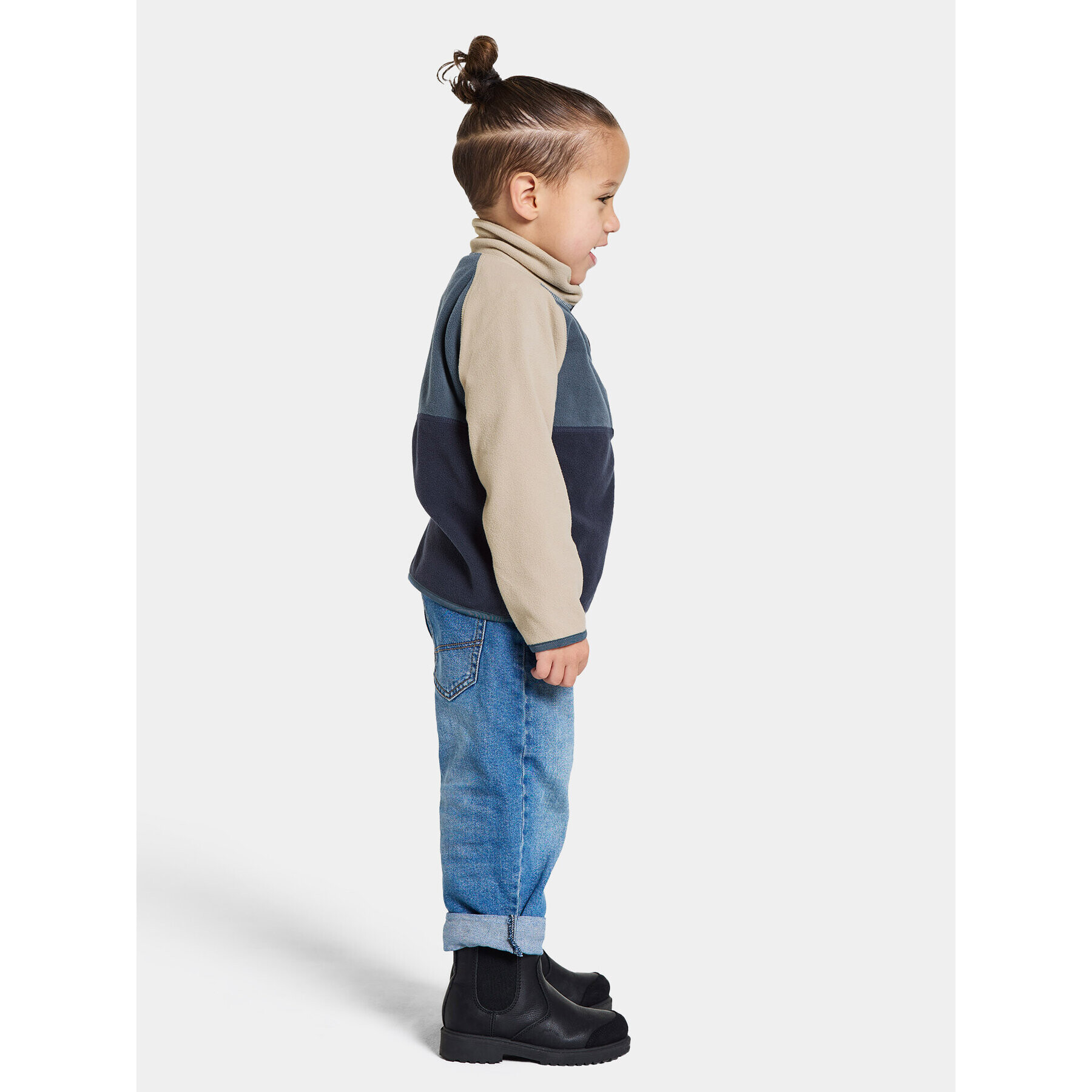 Didriksons Суитшърт Monte Kids Half Butt 505008 Тъмносин Regular Fit - Pepit.bg