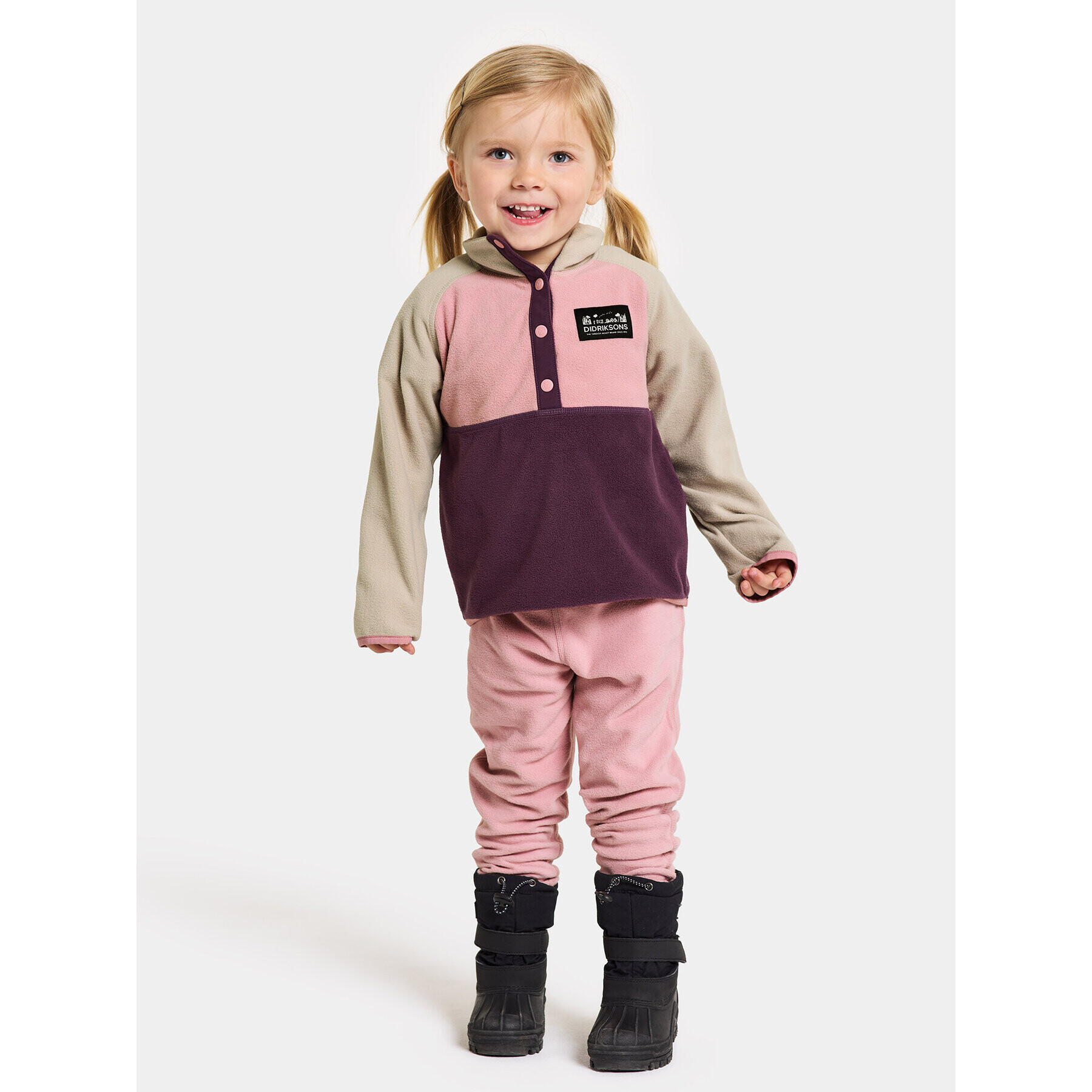 Didriksons Суитшърт Monte Kids Half Butt 505008 Виолетов Regular Fit - Pepit.bg