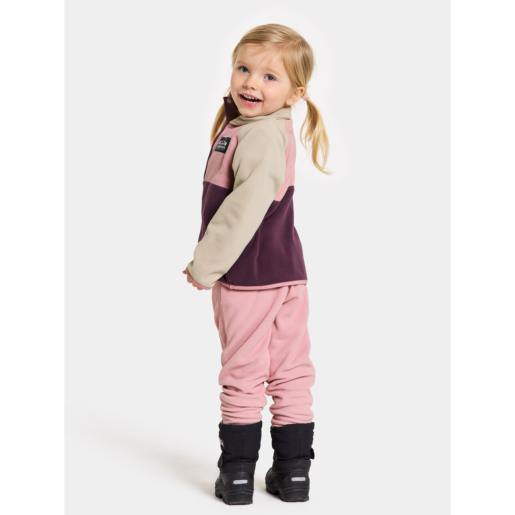 Didriksons Суитшърт Monte Kids Half Butt 505008 Виолетов Regular Fit - Pepit.bg