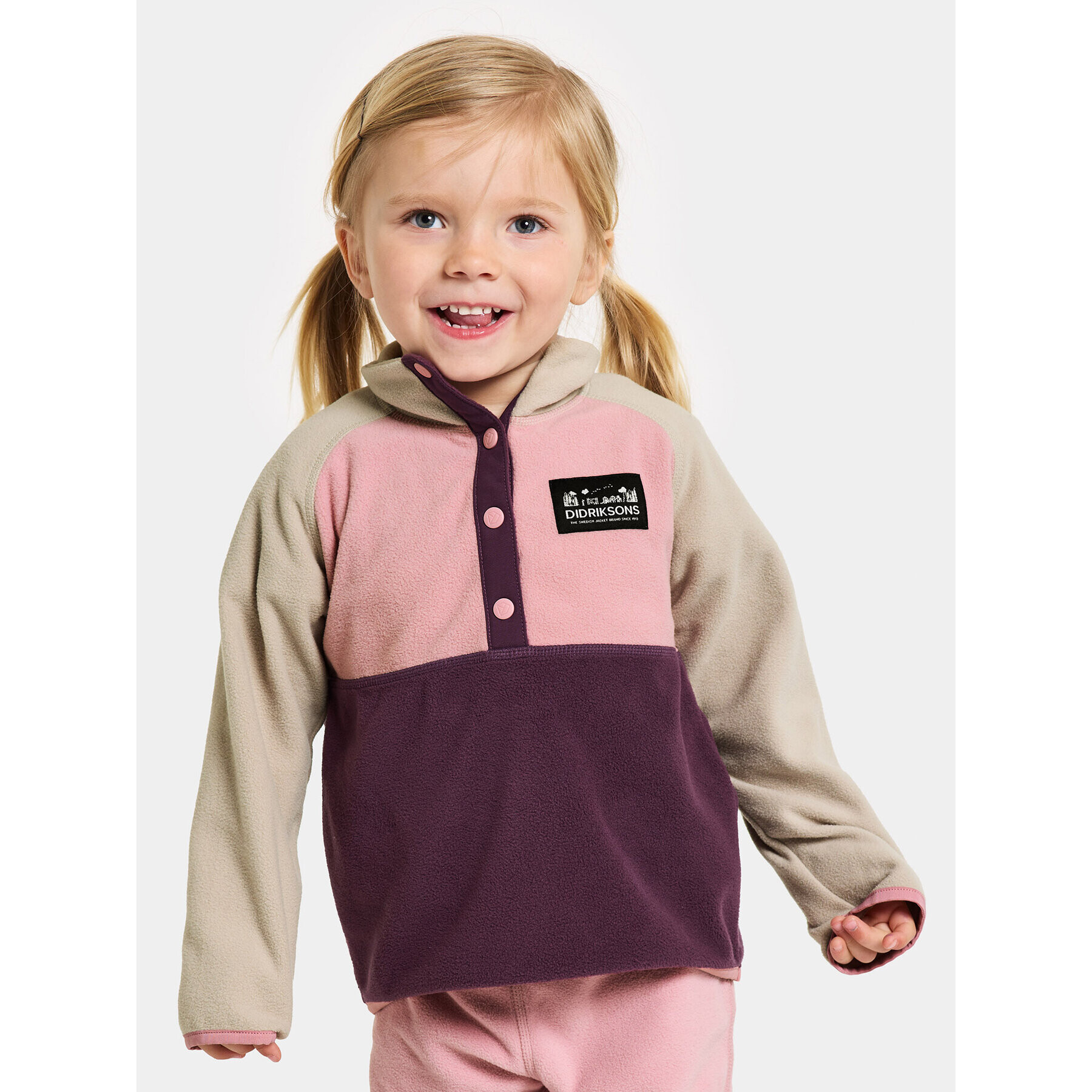Didriksons Суитшърт Monte Kids Half Butt 505008 Виолетов Regular Fit - Pepit.bg