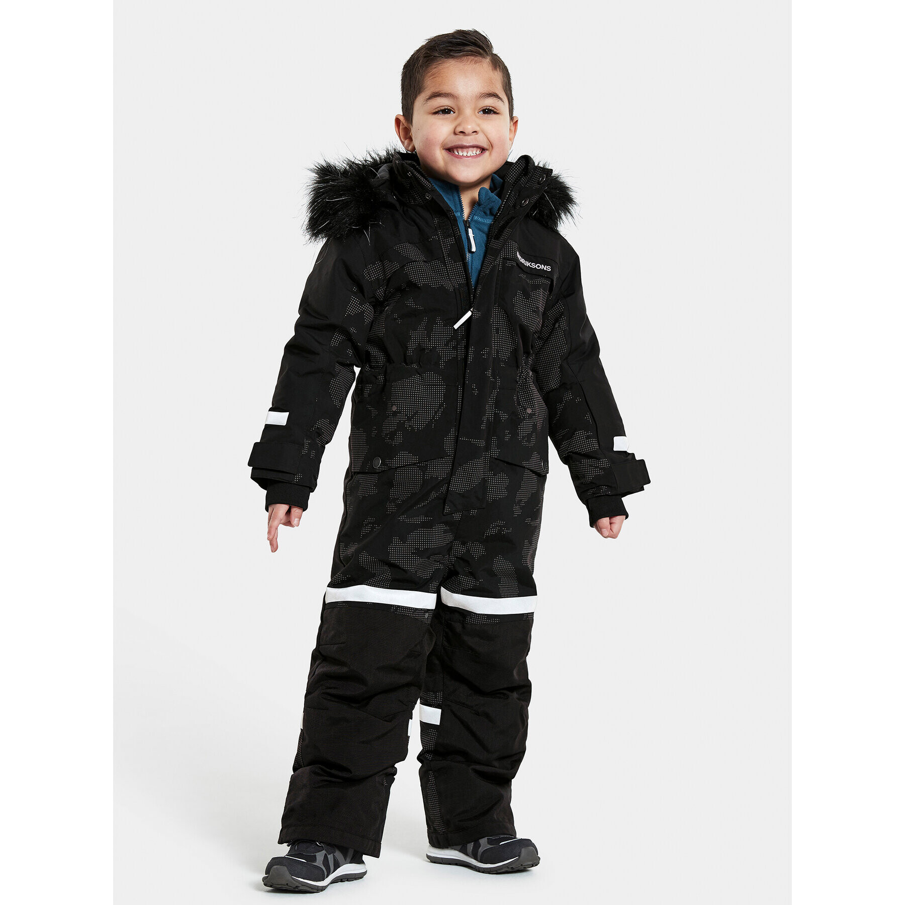 Didriksons Зимен детски гащеризон Bjärven Special Edition 504338 Черен Regular Fit - Pepit.bg