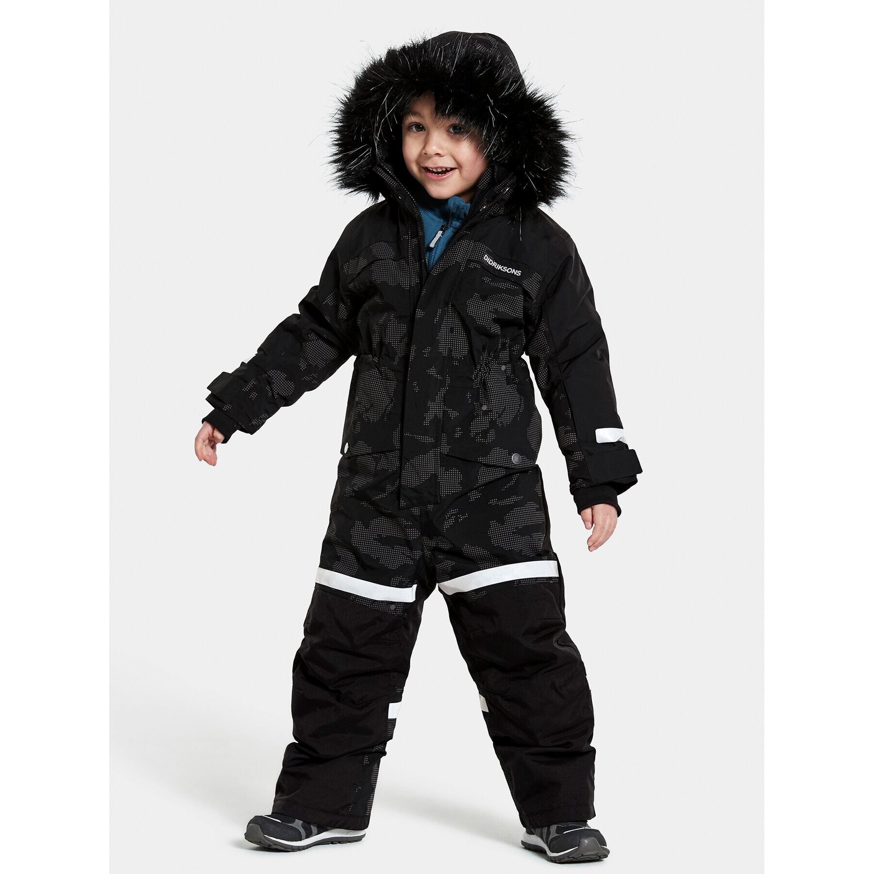 Didriksons Зимен детски гащеризон Bjärven Special Edition 504338 Черен Regular Fit - Pepit.bg