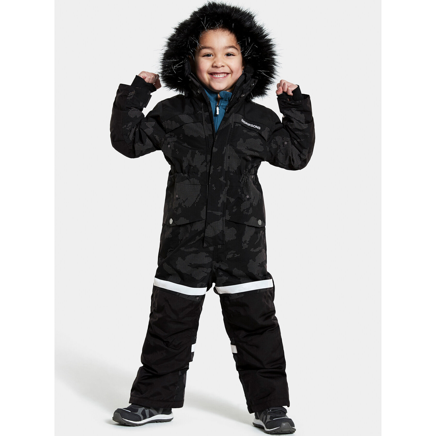 Didriksons Зимен детски гащеризон Bjärven Special Edition 504338 Черен Regular Fit - Pepit.bg