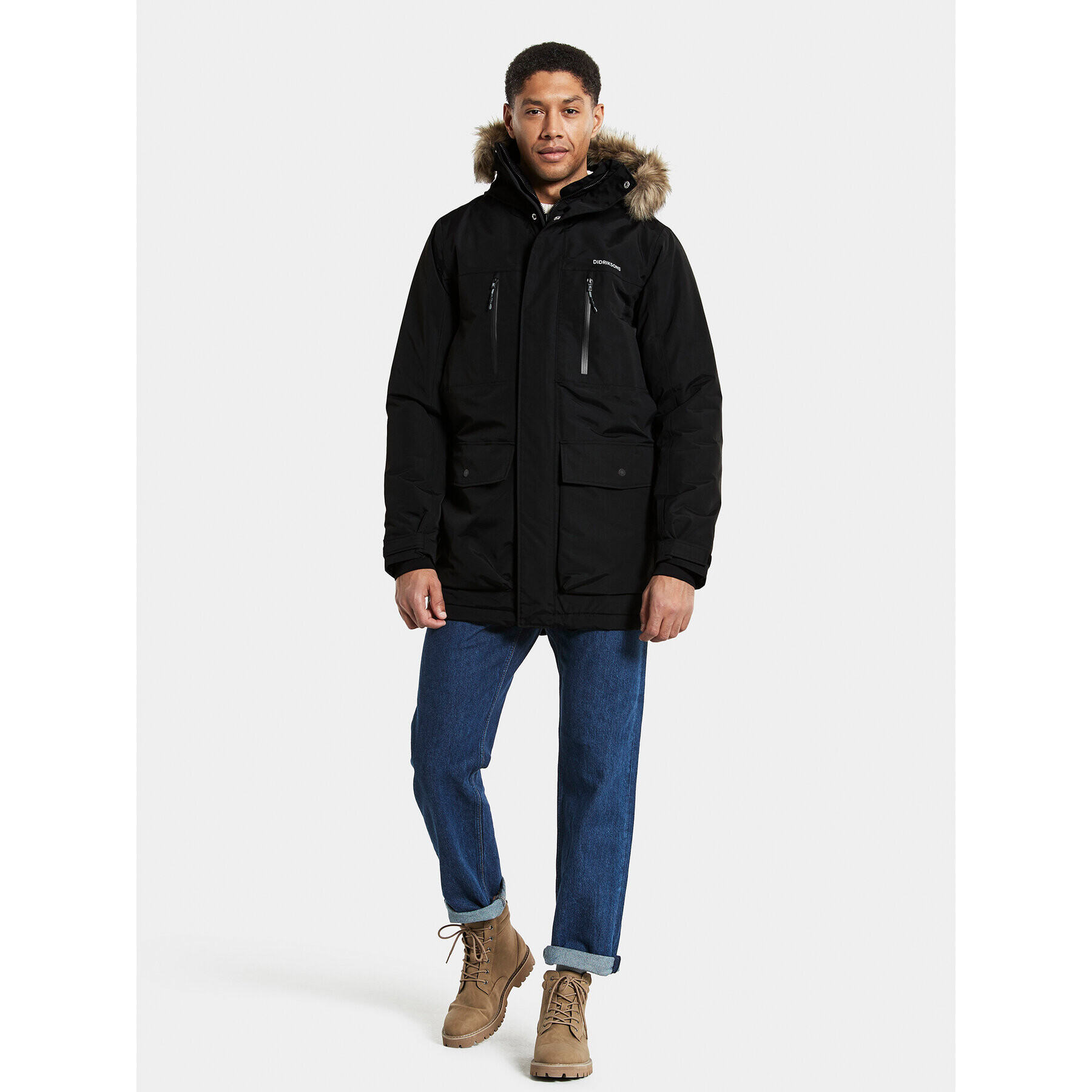Didriksons Зимно яке Fredrik 504461 Черен Regular Fit - Pepit.bg