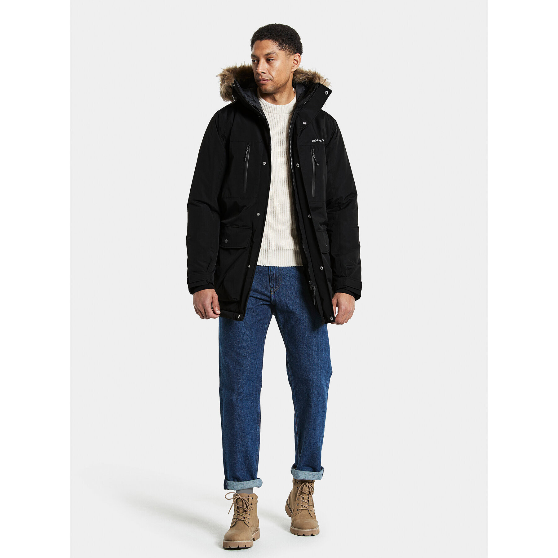 Didriksons Зимно яке Fredrik 504461 Черен Regular Fit - Pepit.bg
