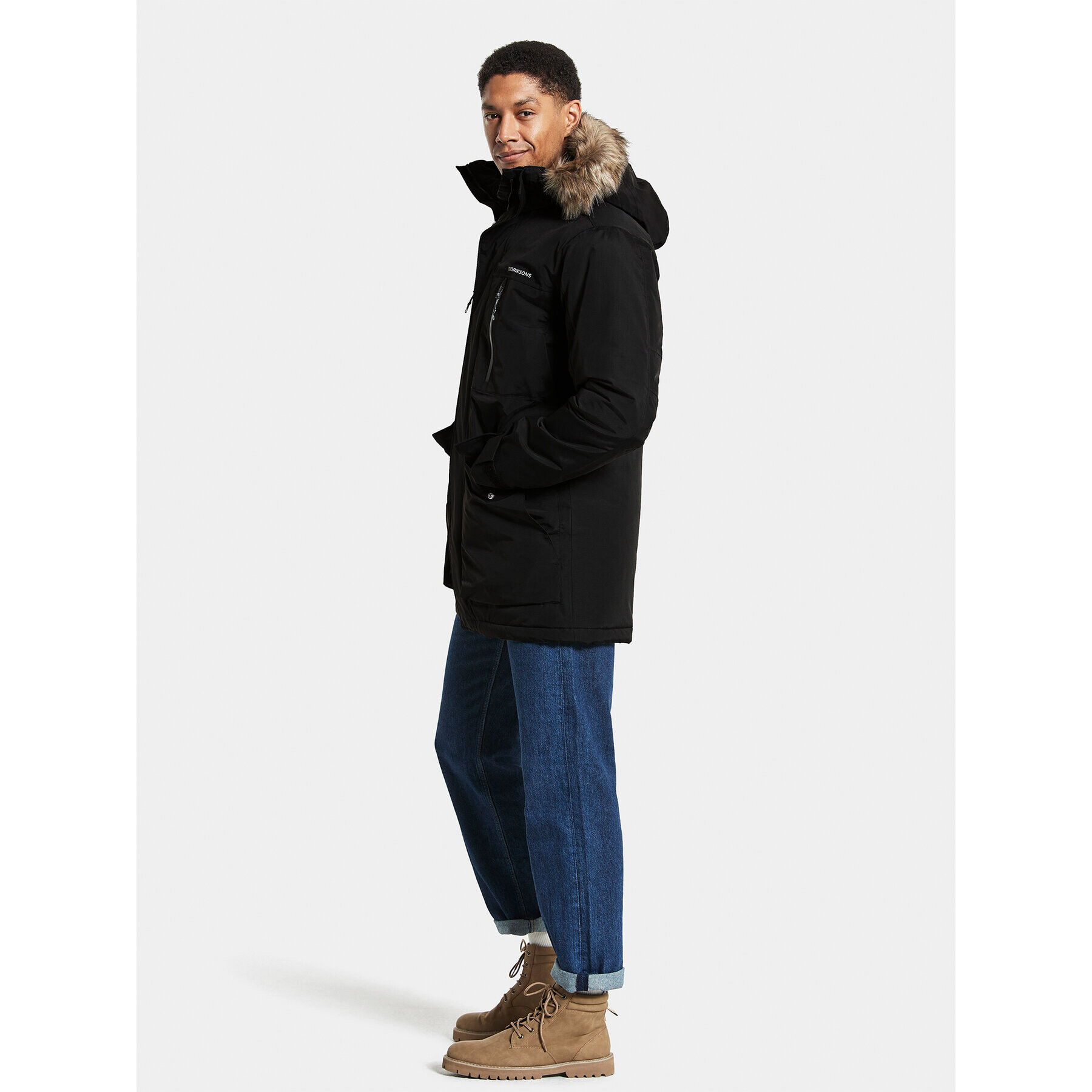 Didriksons Зимно яке Fredrik 504461 Черен Regular Fit - Pepit.bg